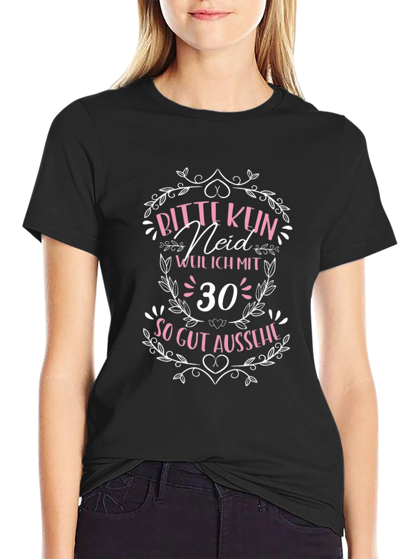 Camiseta Negra con Diseño Cumpleaños 30 Años