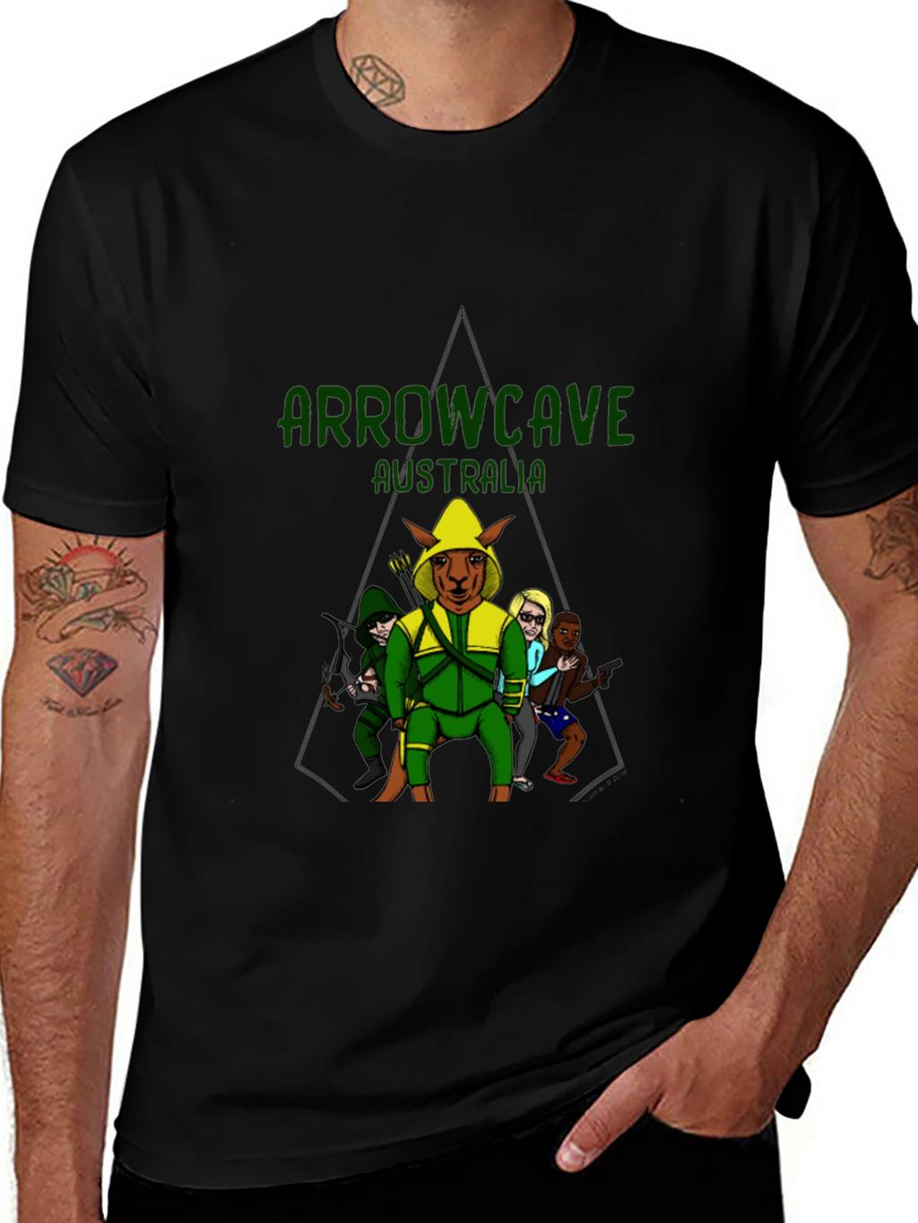 Camiseta Negra Arrowcave Australia