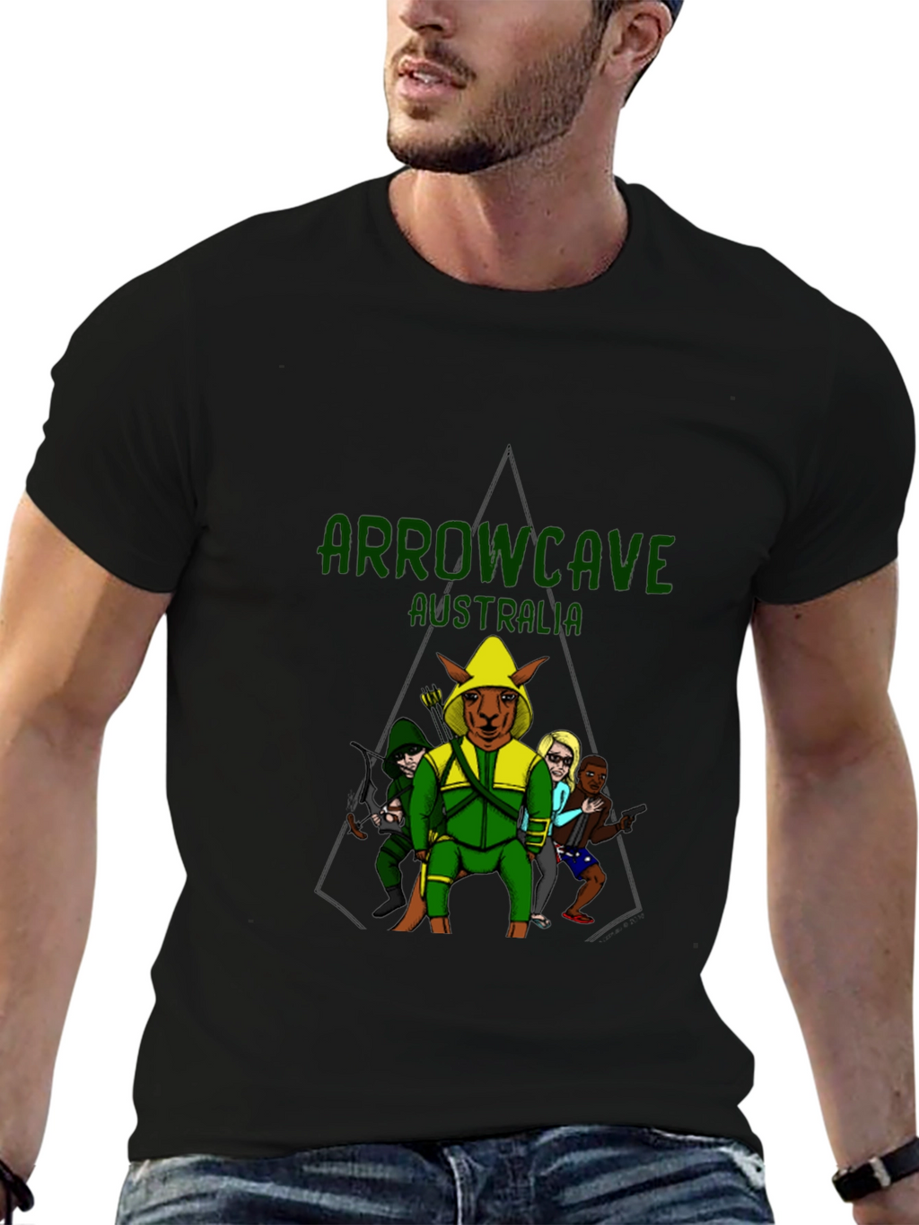 Camiseta Negra Arrowcave Australia