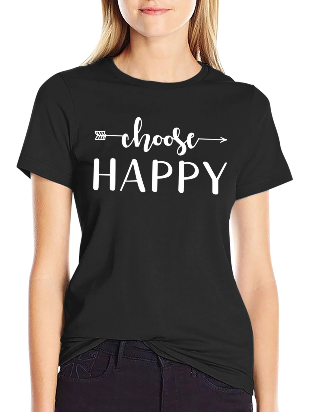 Camiseta Negra Choose Happy para Hombre