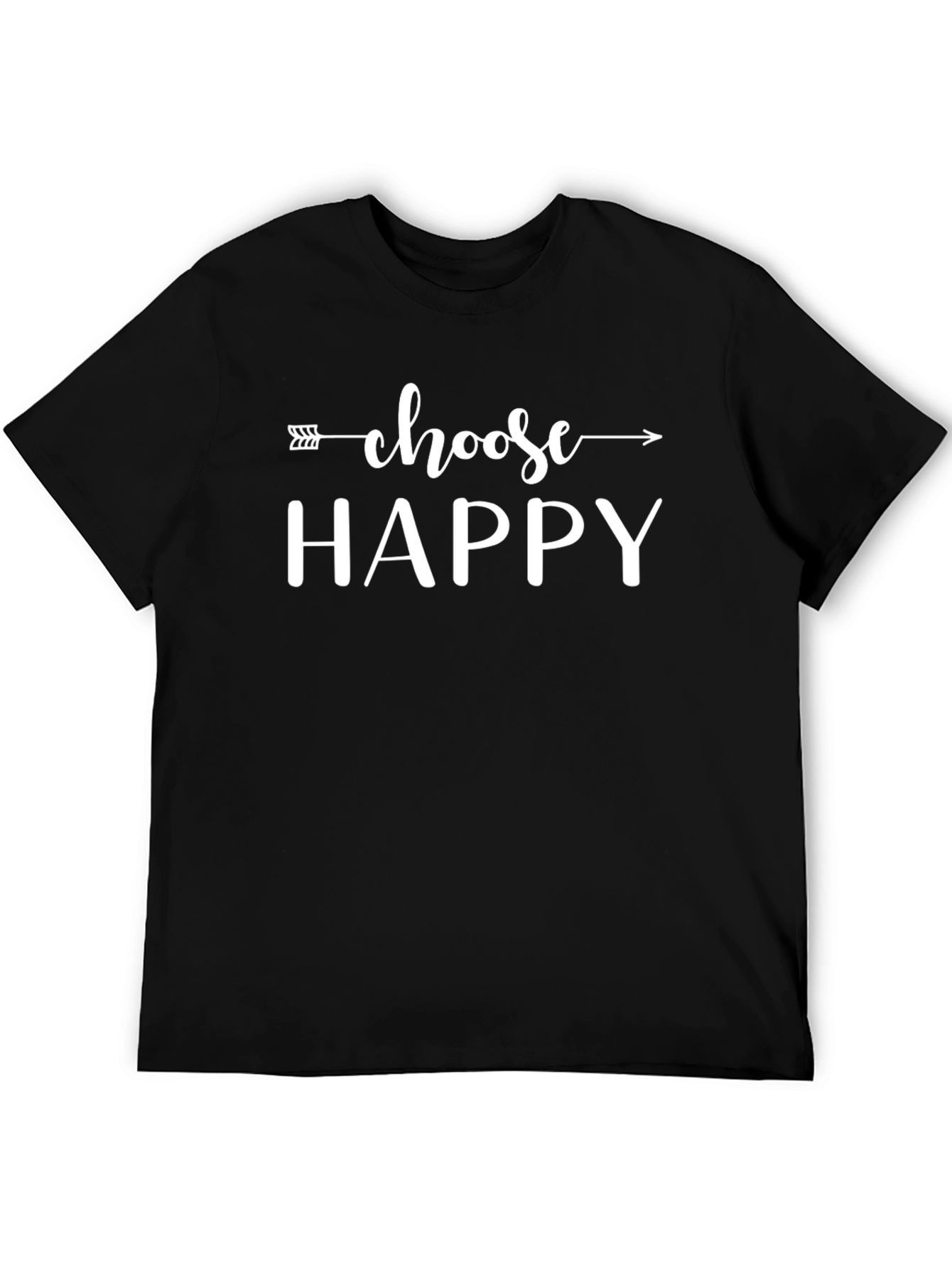 Camiseta Negra Choose Happy para Hombre