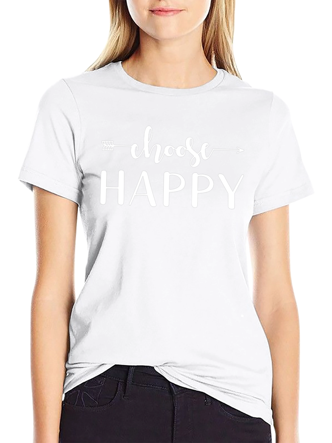 Camiseta Negra Choose Happy para Hombre