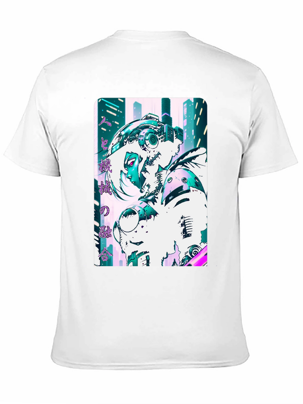 Camiseta Negra con Diseño Cyberpunk
