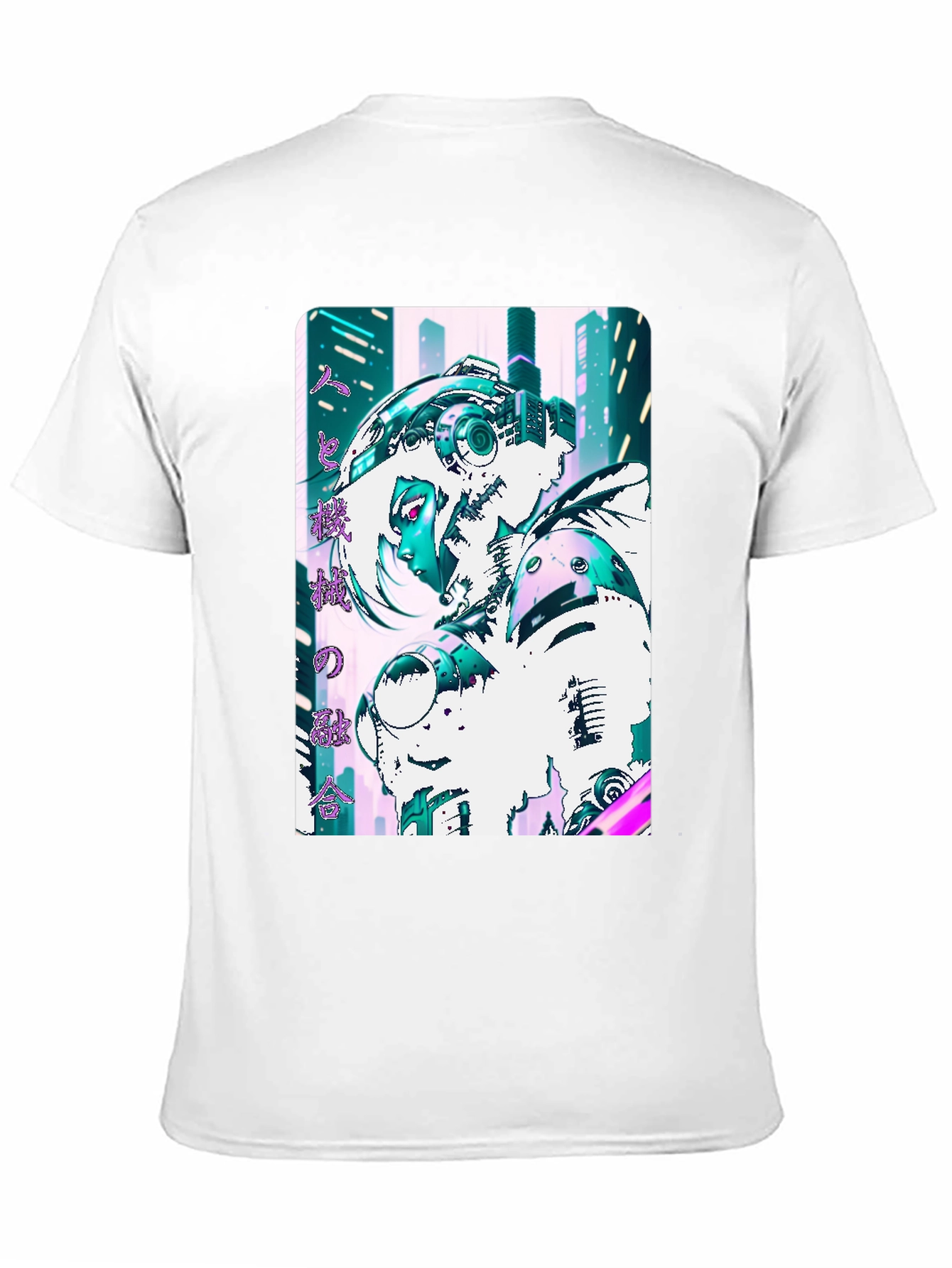 Camiseta Negra con Diseño Cyberpunk