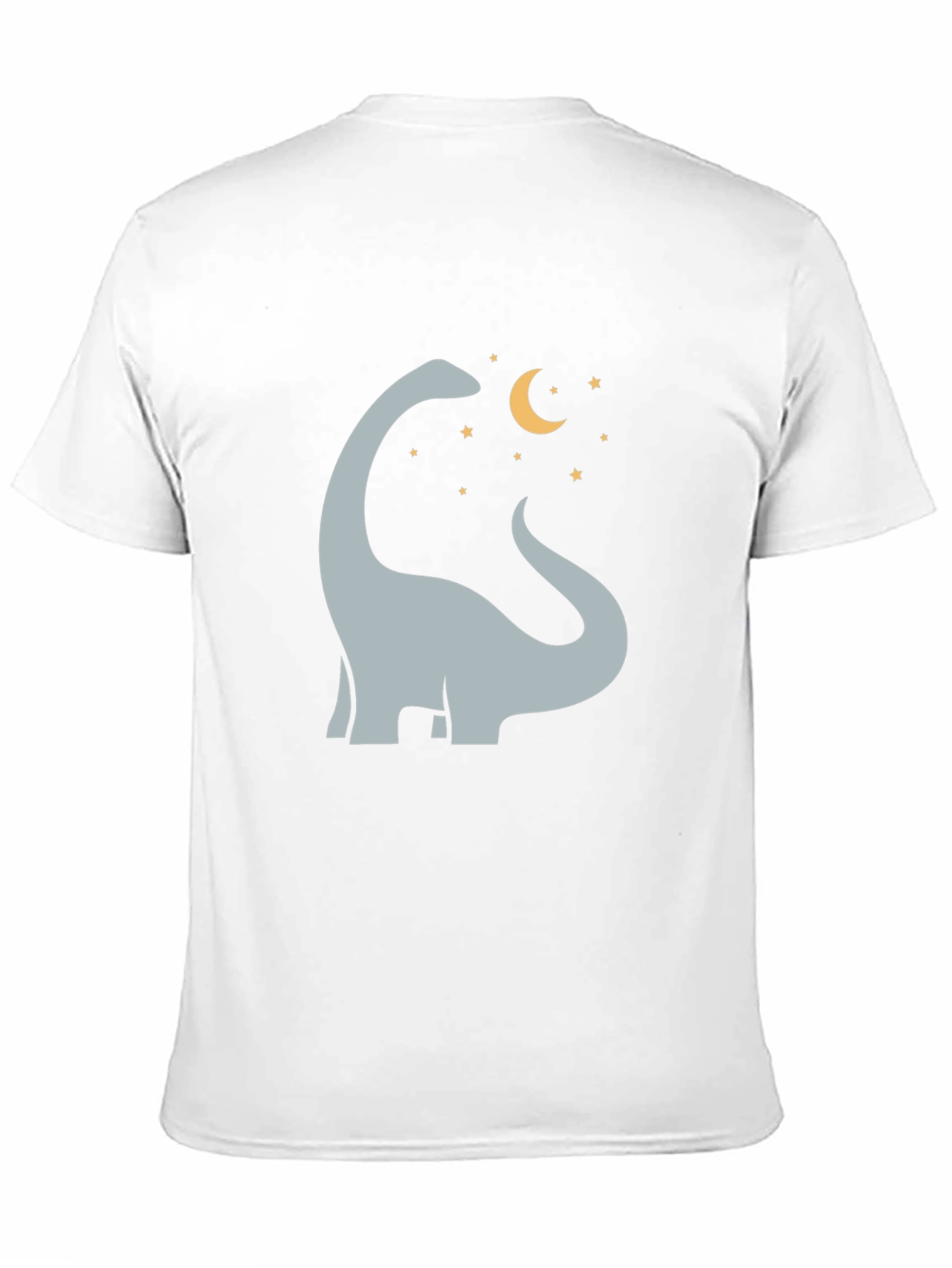 Camiseta Negra con Diseño de Dinosaurio y Luna