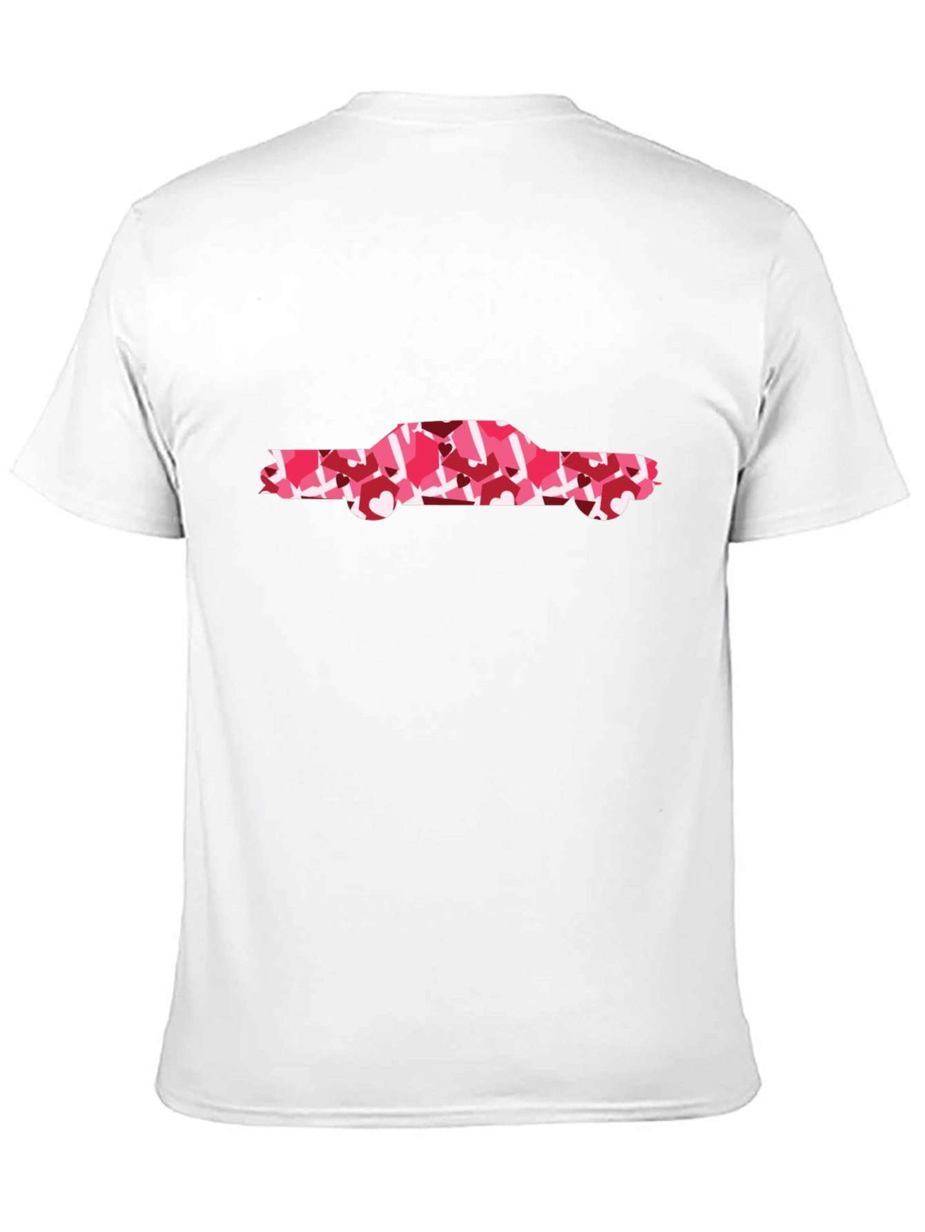 Camiseta Negra con Diseño de Coche de Corazones