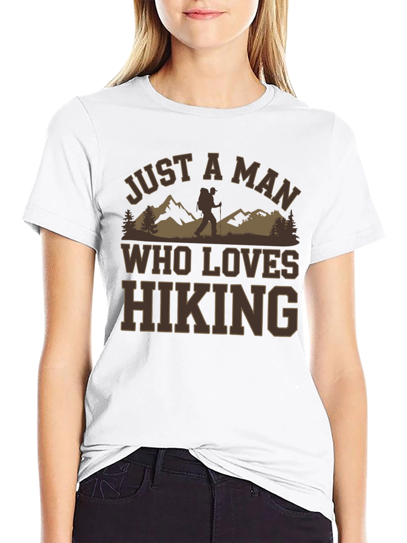 Camiseta Negra A Man Who Loves Hiking