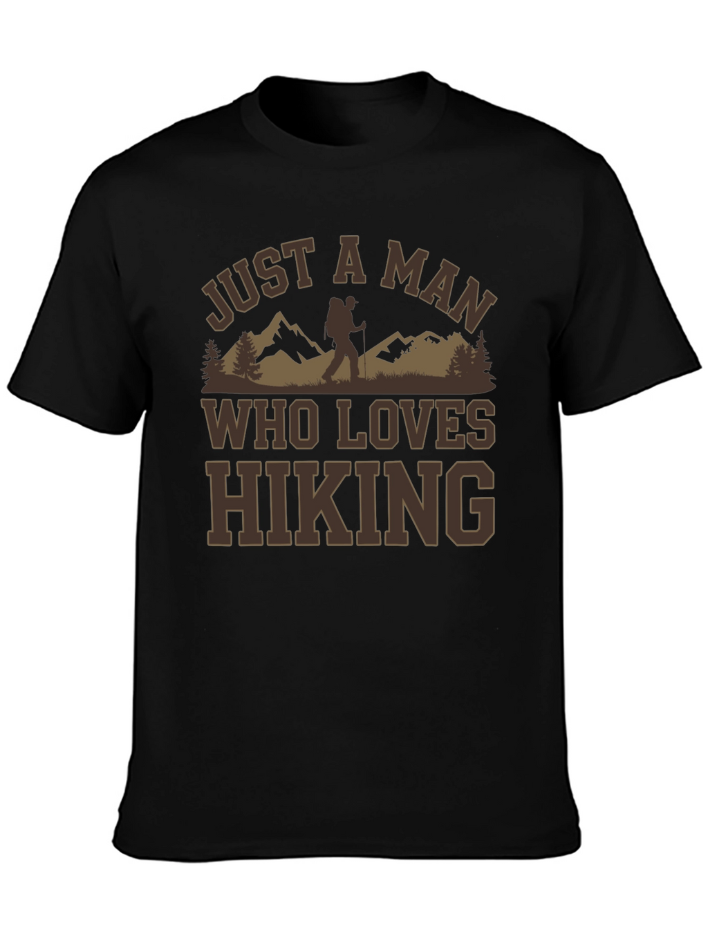 Camiseta Negra A Man Who Loves Hiking