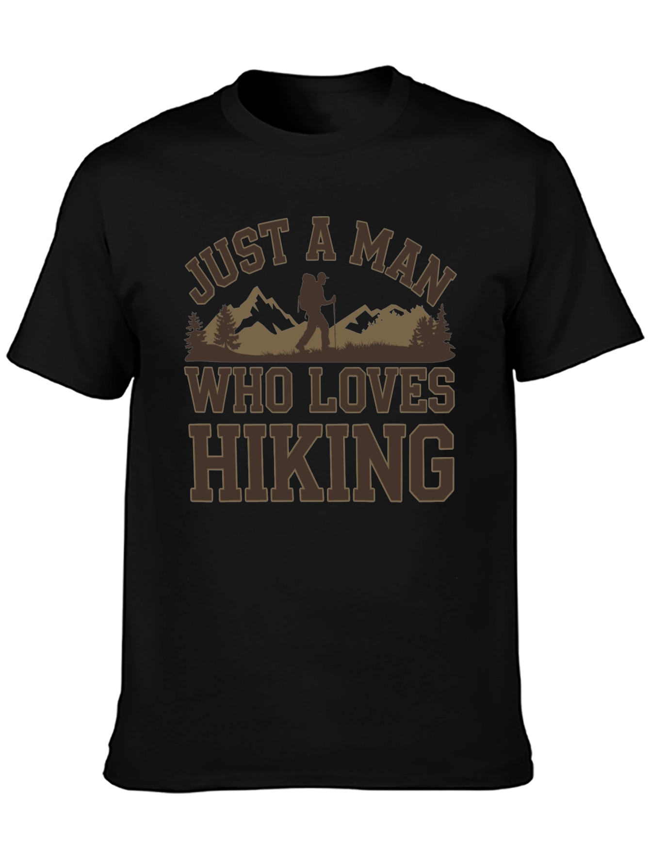 Camiseta Negra A Man Who Loves Hiking