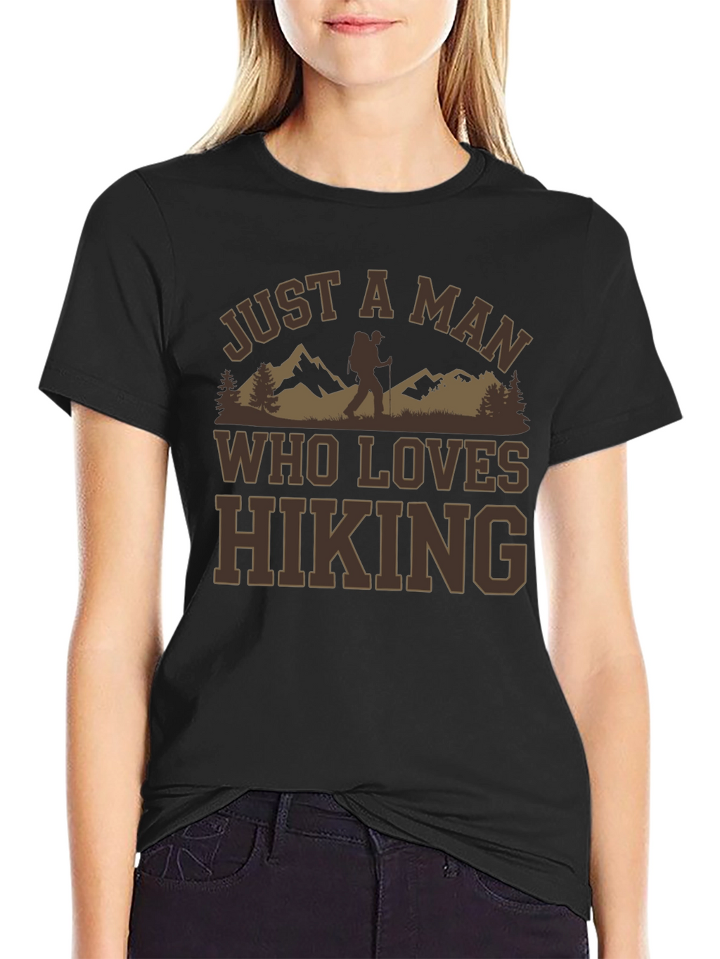 Camiseta Negra A Man Who Loves Hiking