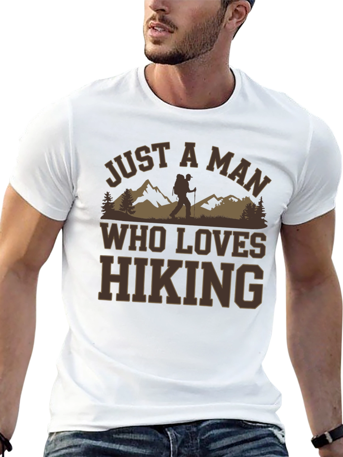 Camiseta Negra A Man Who Loves Hiking