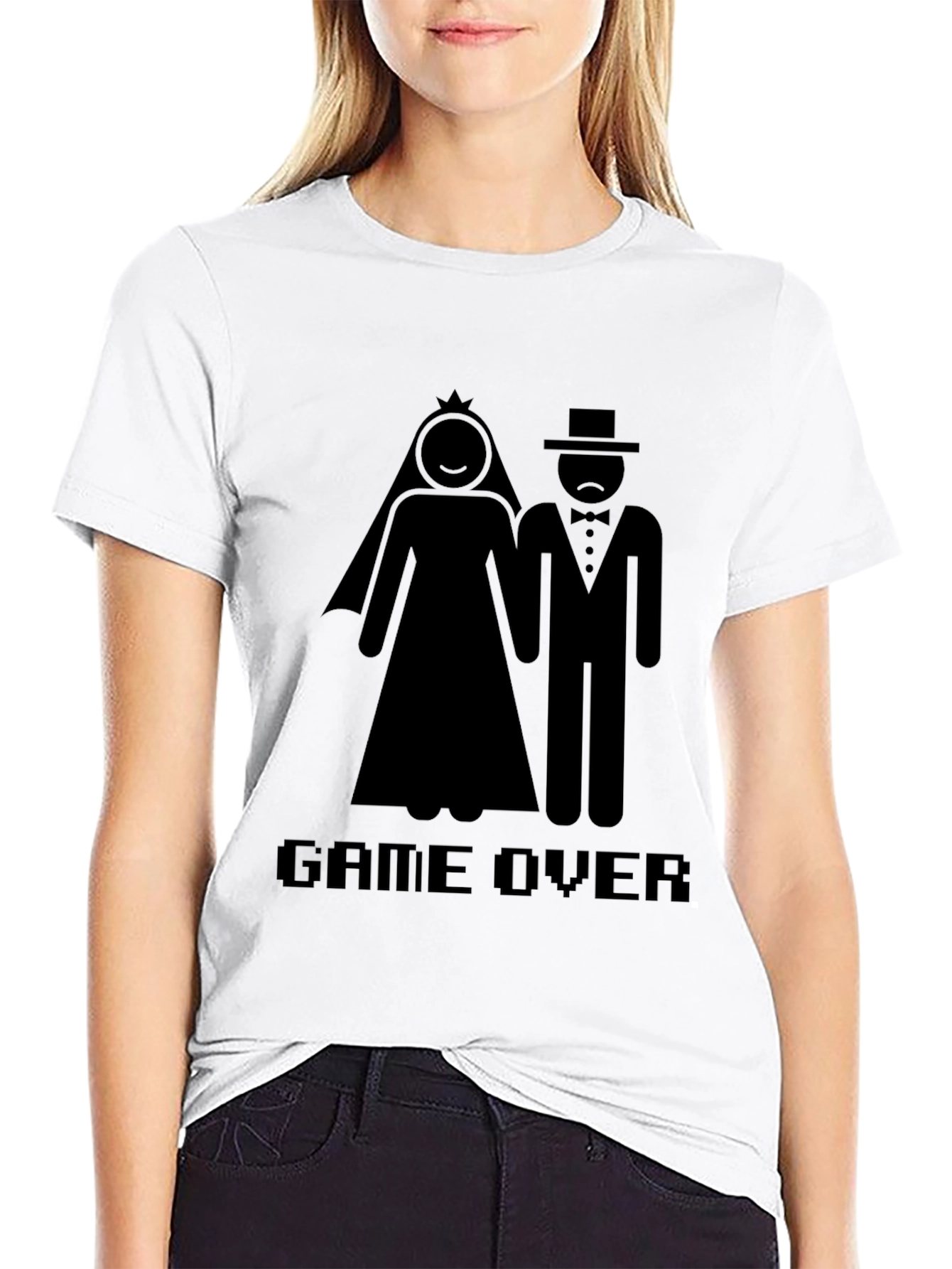 Camiseta Divertida: Game Over Boda