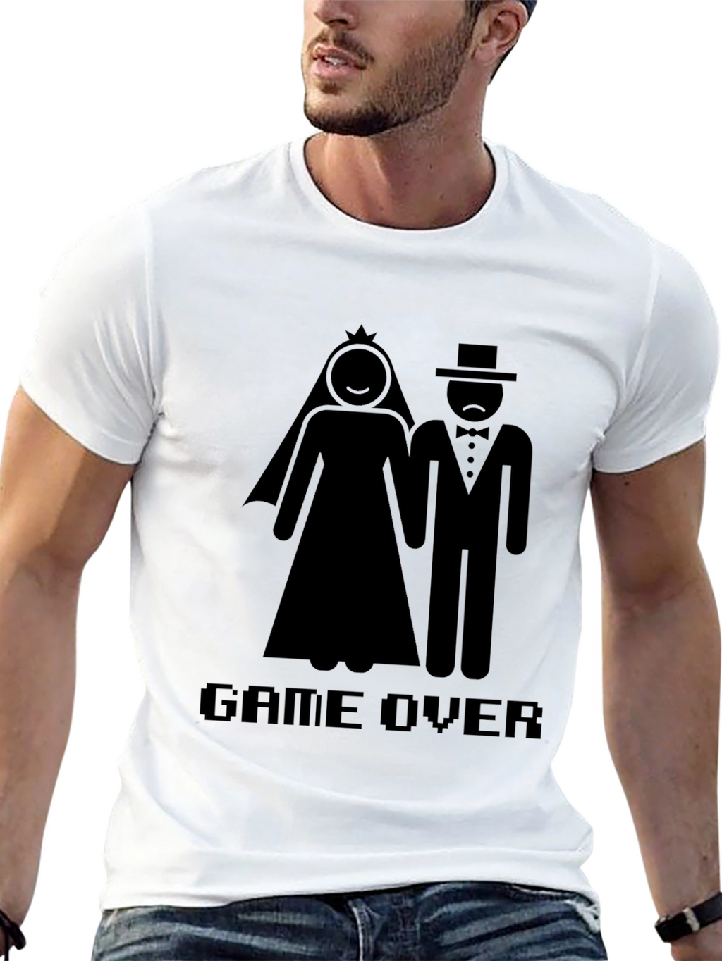 Camiseta Divertida: Game Over Boda