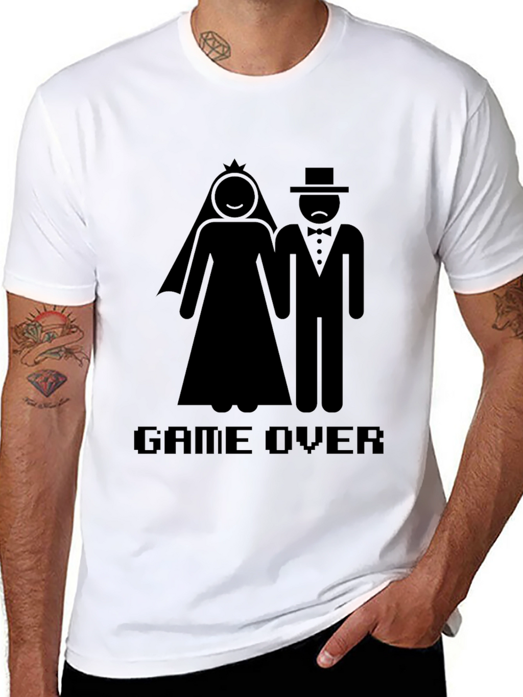 Camiseta Divertida: Game Over Boda