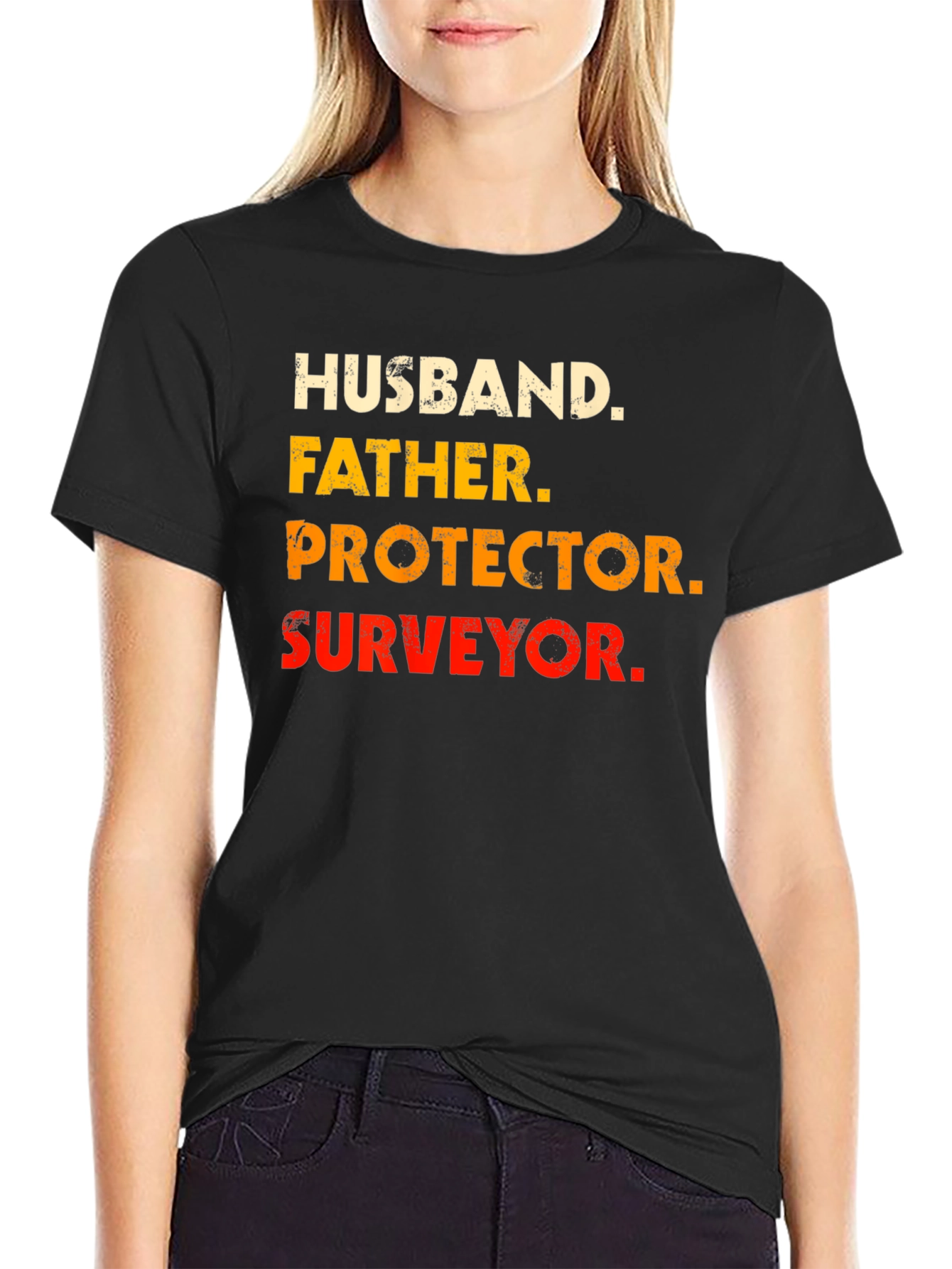 Camiseta Hombre: Esposo Padre Protector Agrimensor