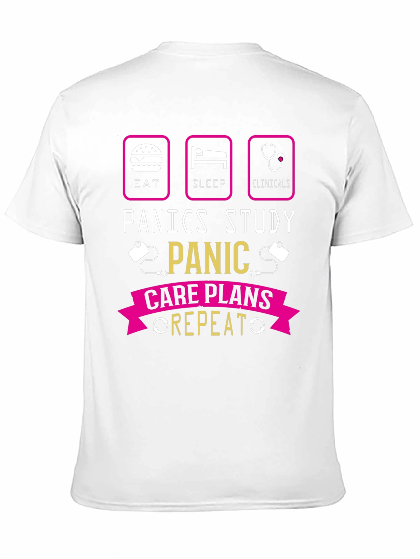 Camiseta Humor Enfermería: Comer Dormir Clínica Repetir