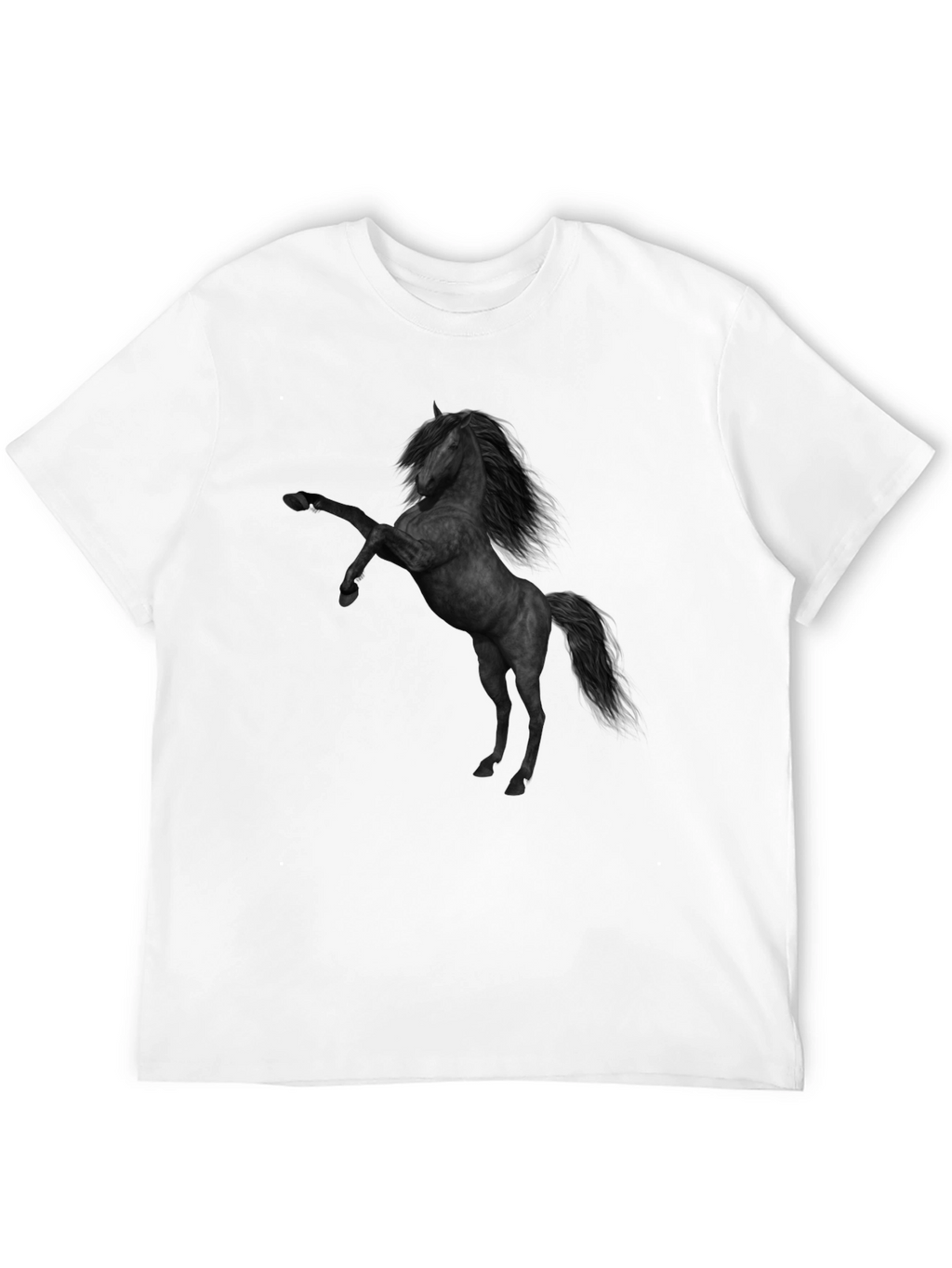 Camiseta Negra con Diseño de Caballo