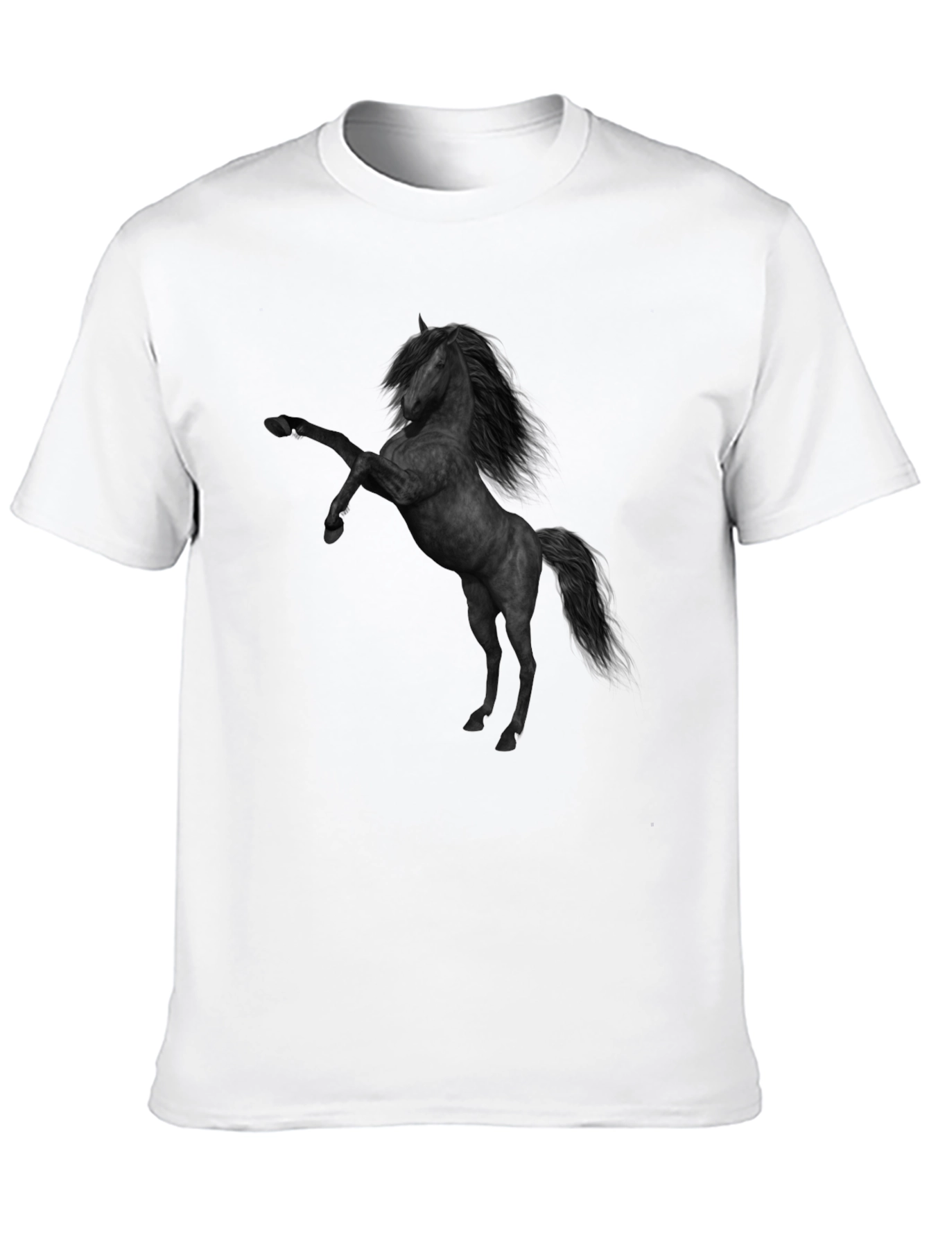 Camiseta Negra con Diseño de Caballo