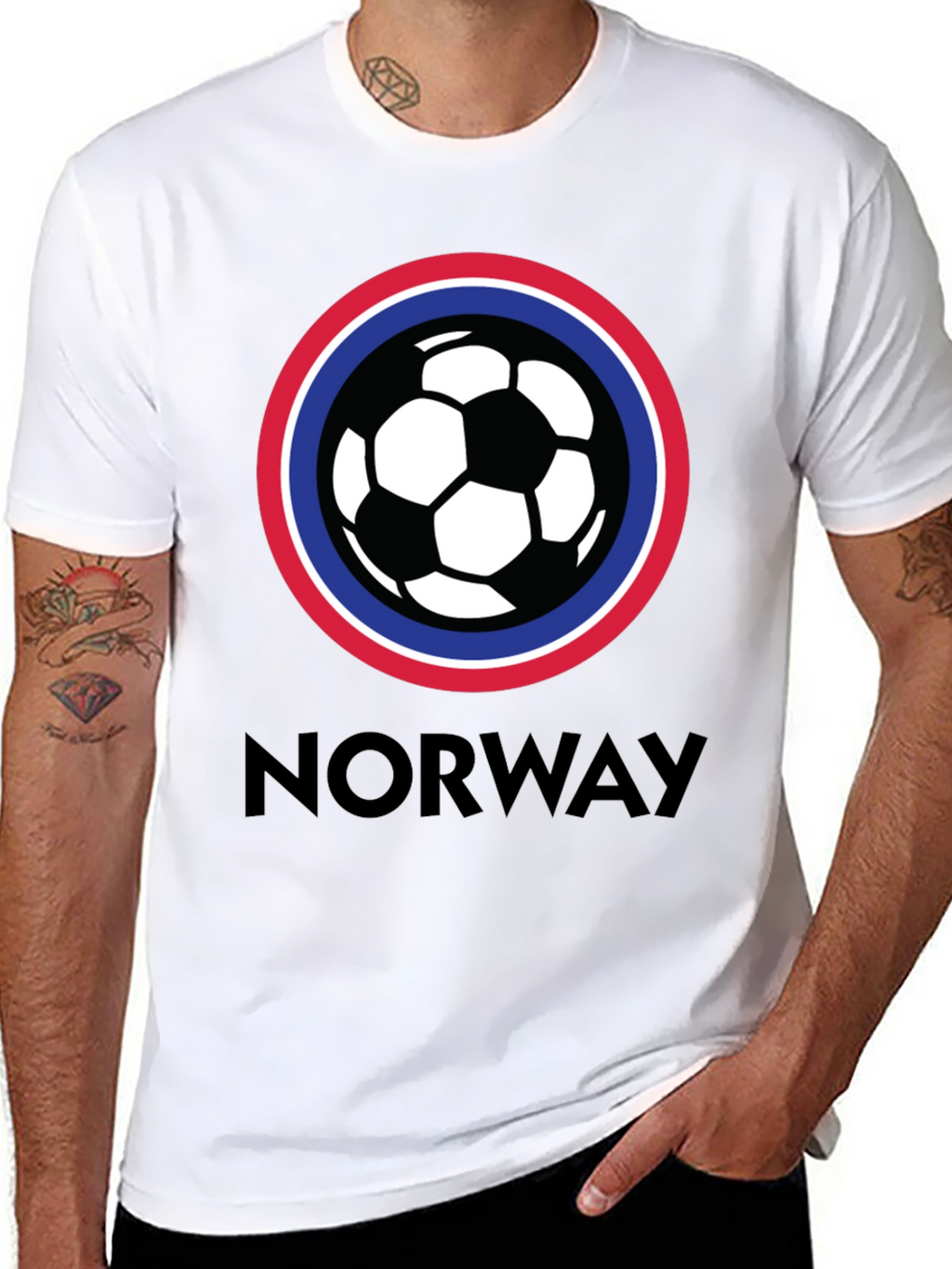 Camiseta Fútbol Noruega Diseño Original