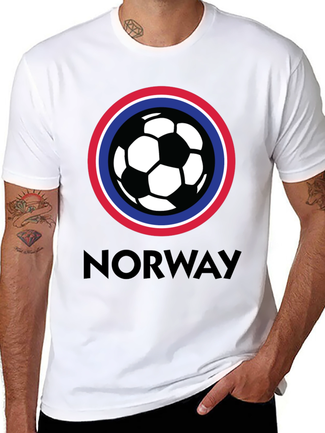 Camiseta Fútbol Noruega Diseño Original