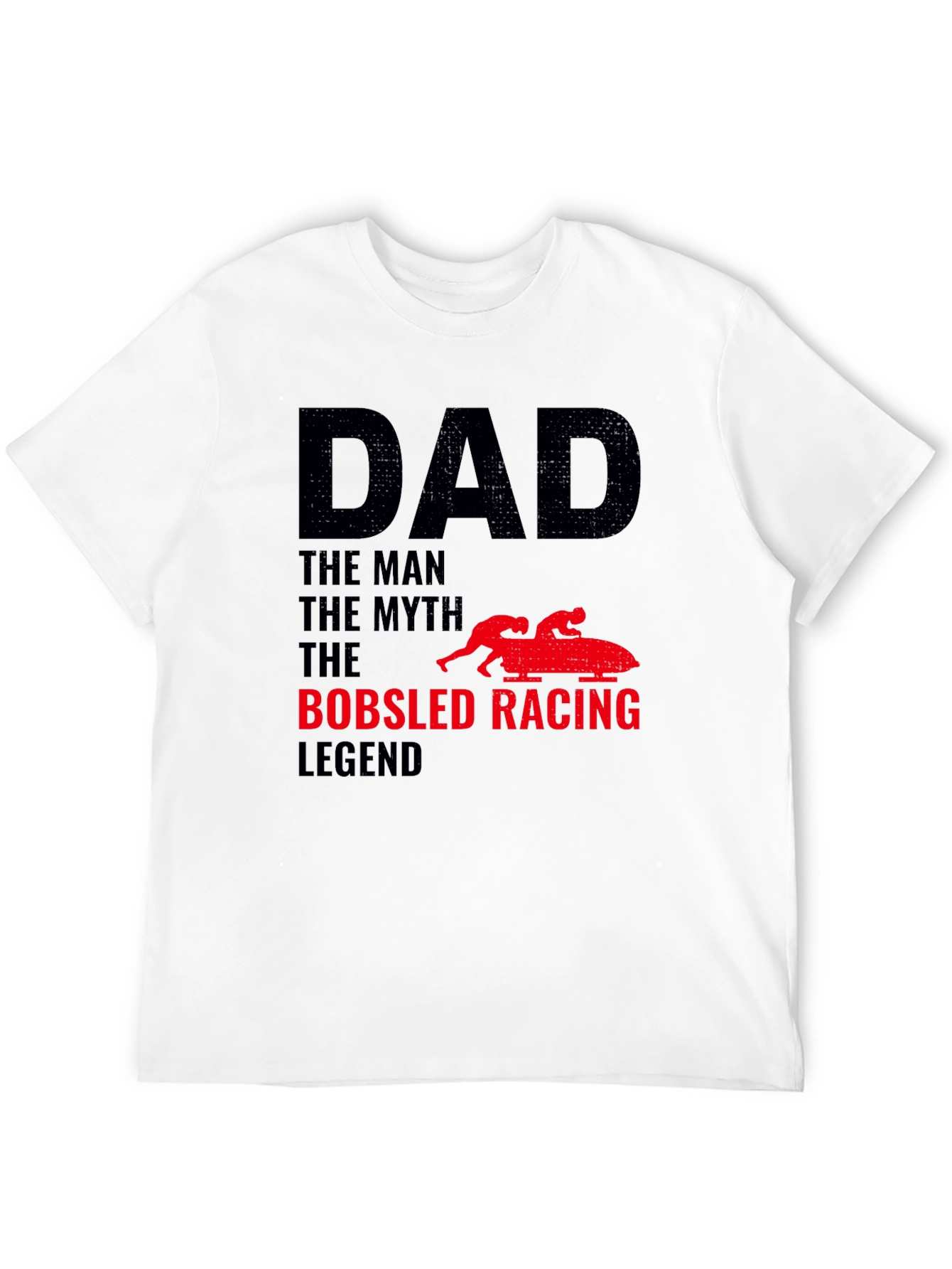 Camiseta Hombre Papá Leyenda Bobsled Racing