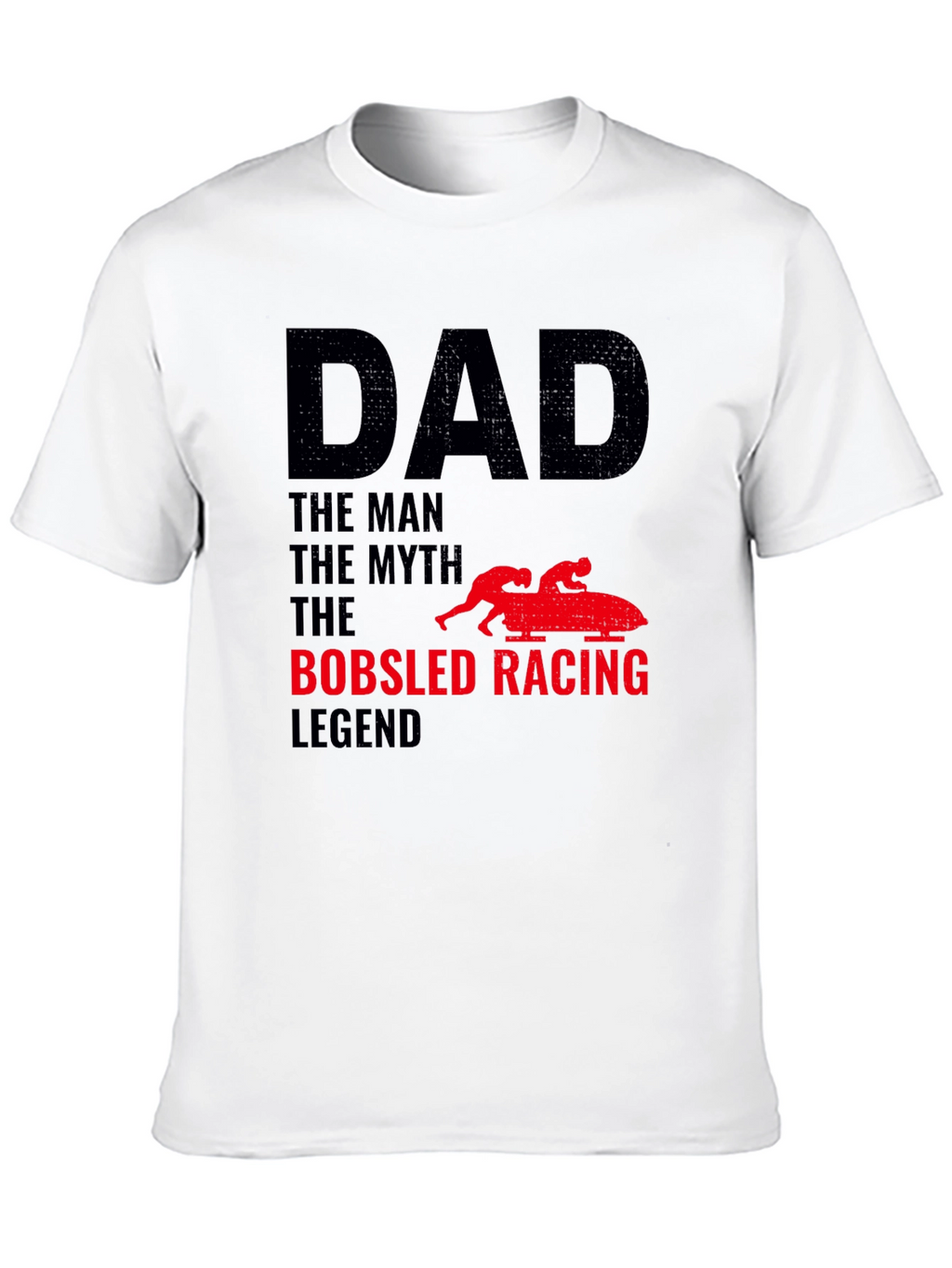 Camiseta Hombre Papá Leyenda Bobsled Racing