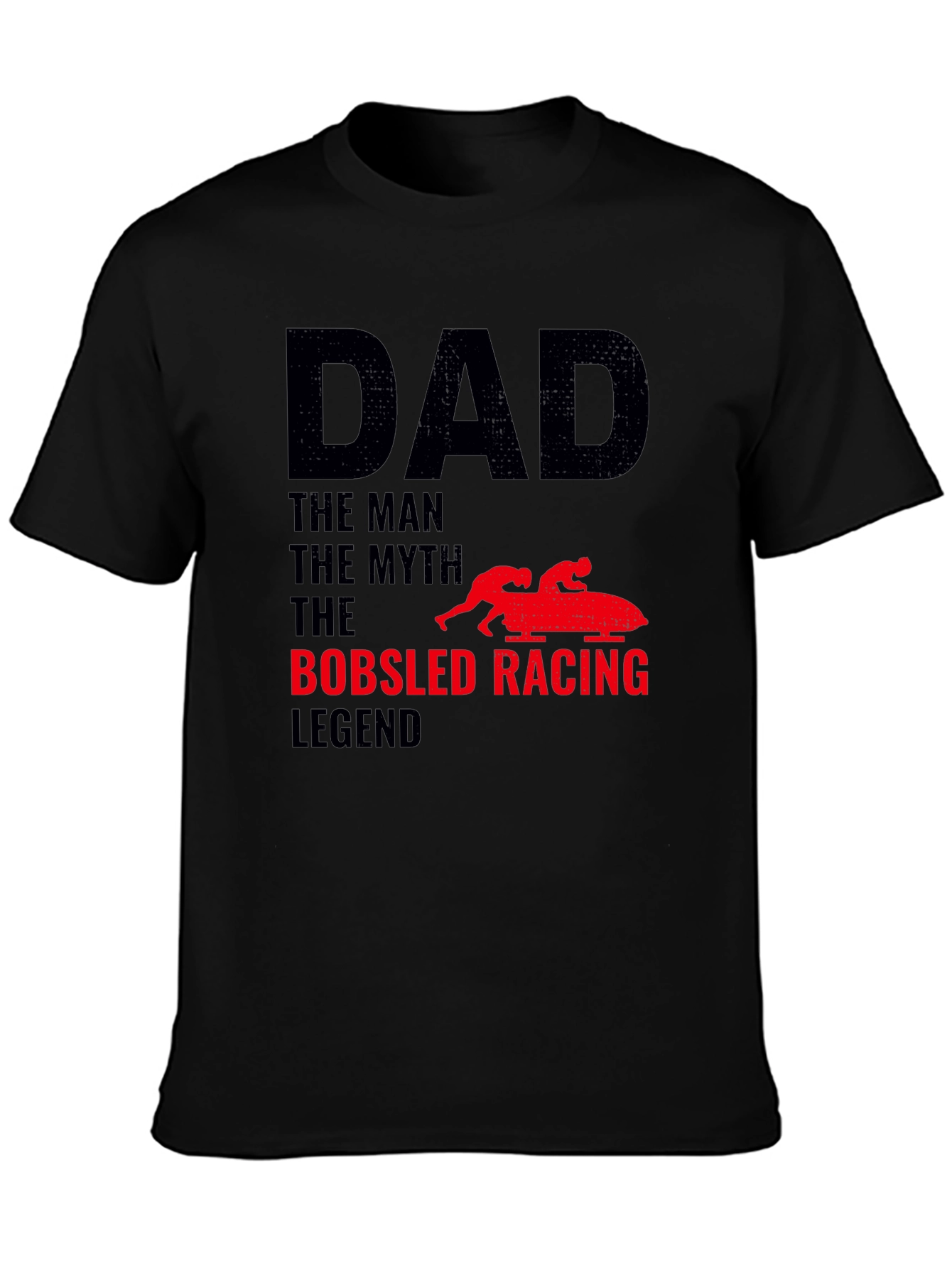 Camiseta Hombre Papá Leyenda Bobsled Racing