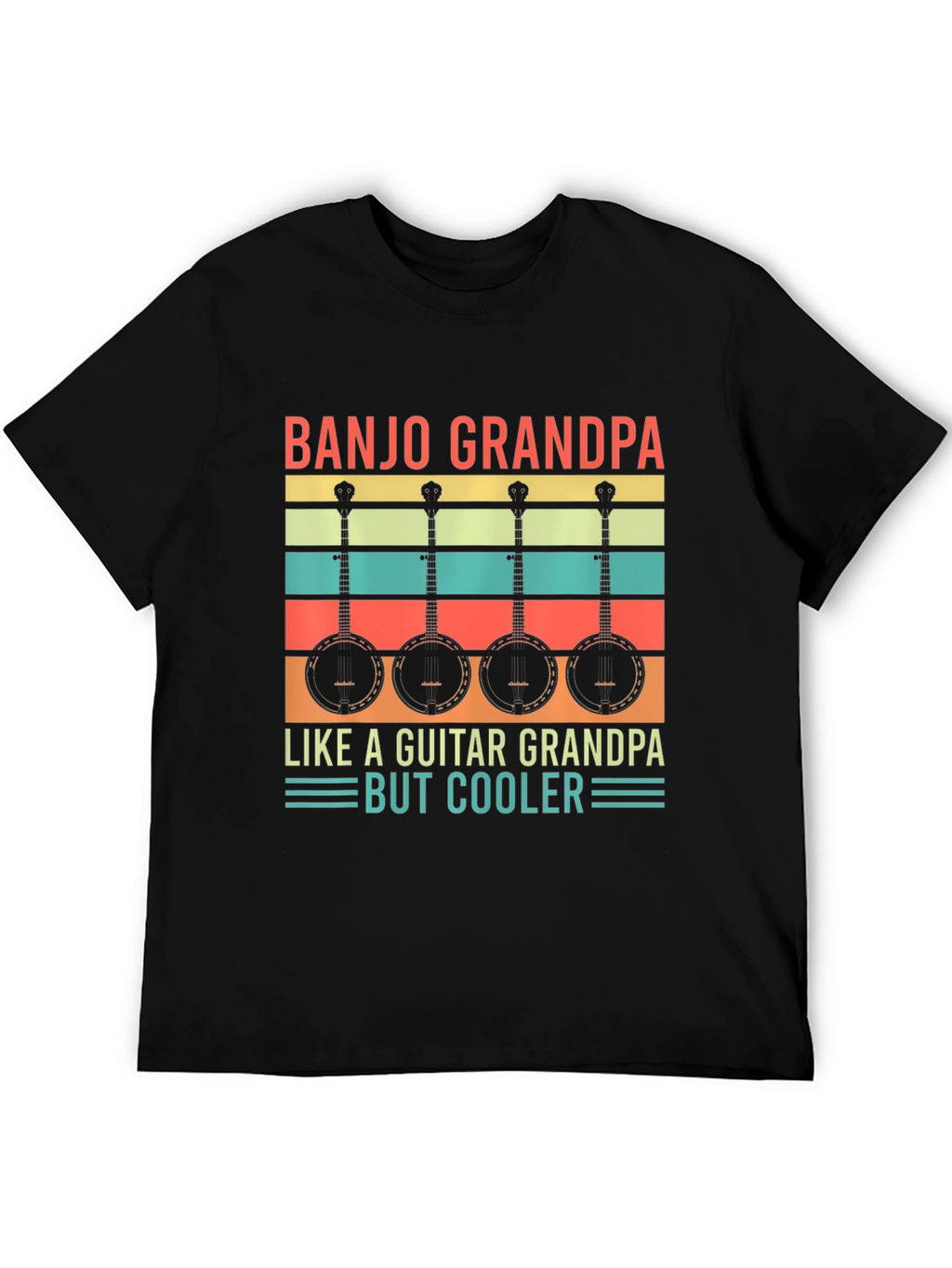 Camiseta Negra Banjo Grandpa But Cooler