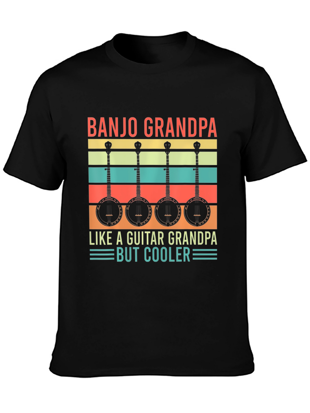 Camiseta Negra Banjo Grandpa But Cooler