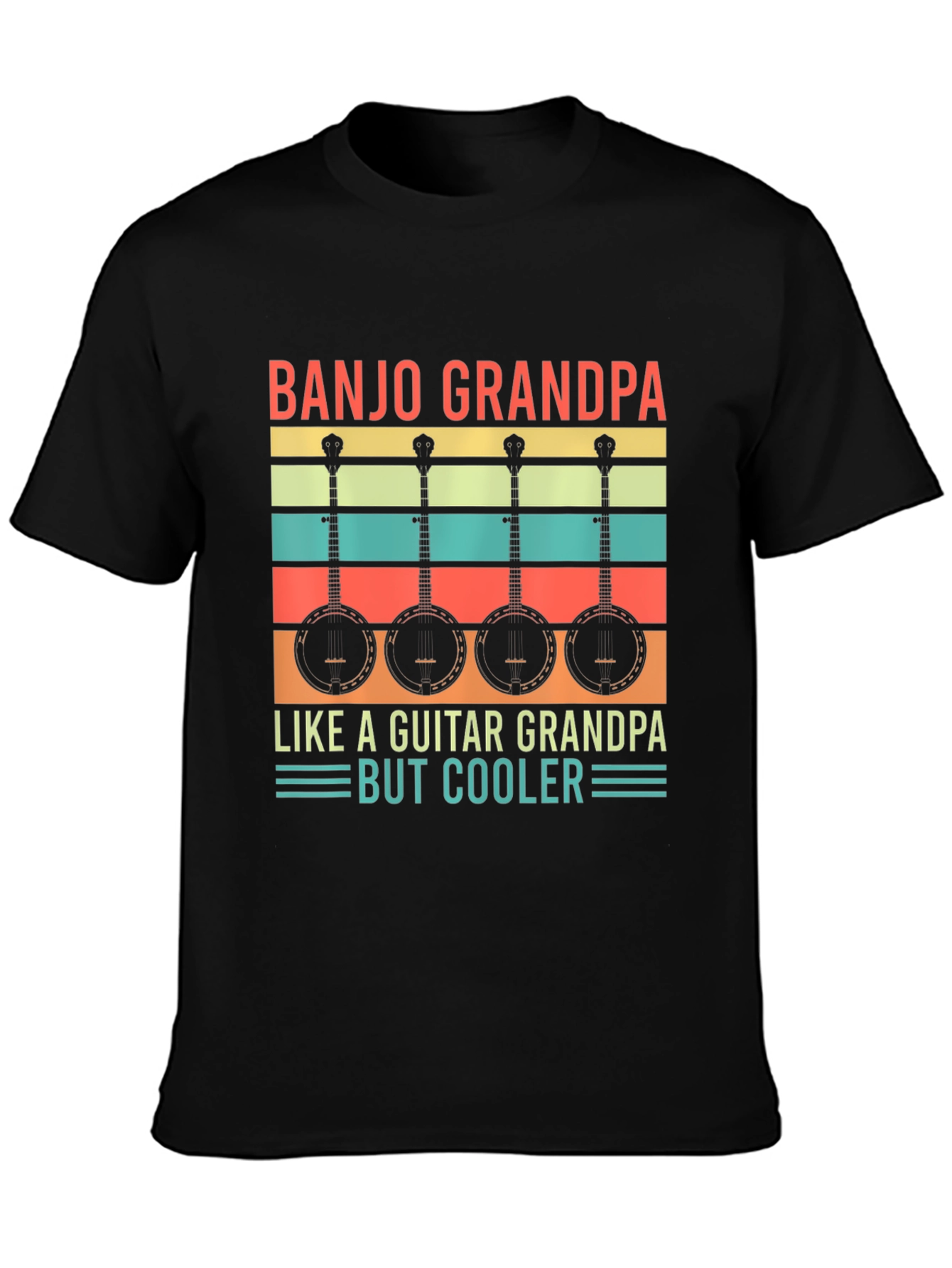 Camiseta Negra Banjo Grandpa But Cooler