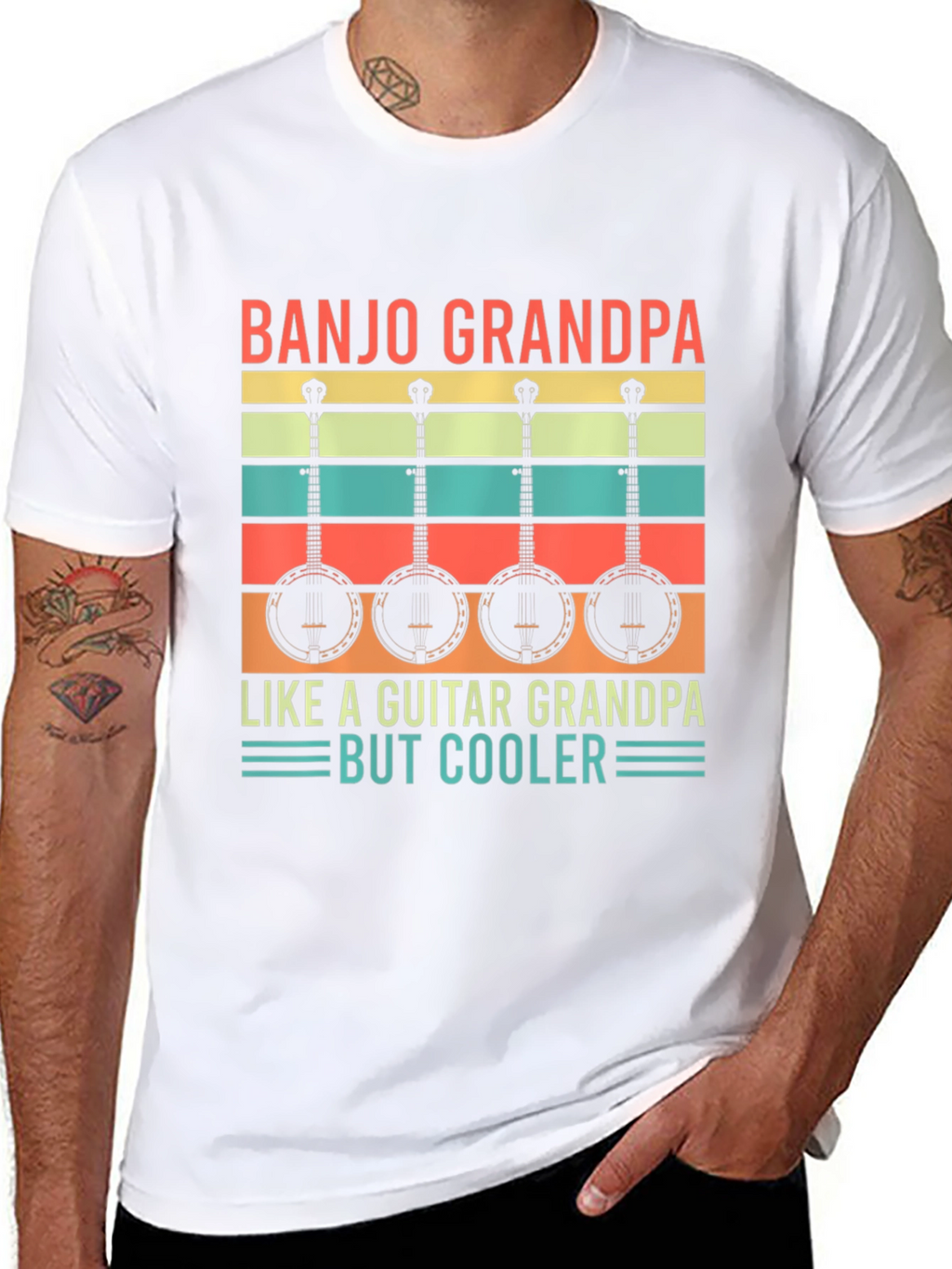Camiseta Negra Banjo Grandpa But Cooler