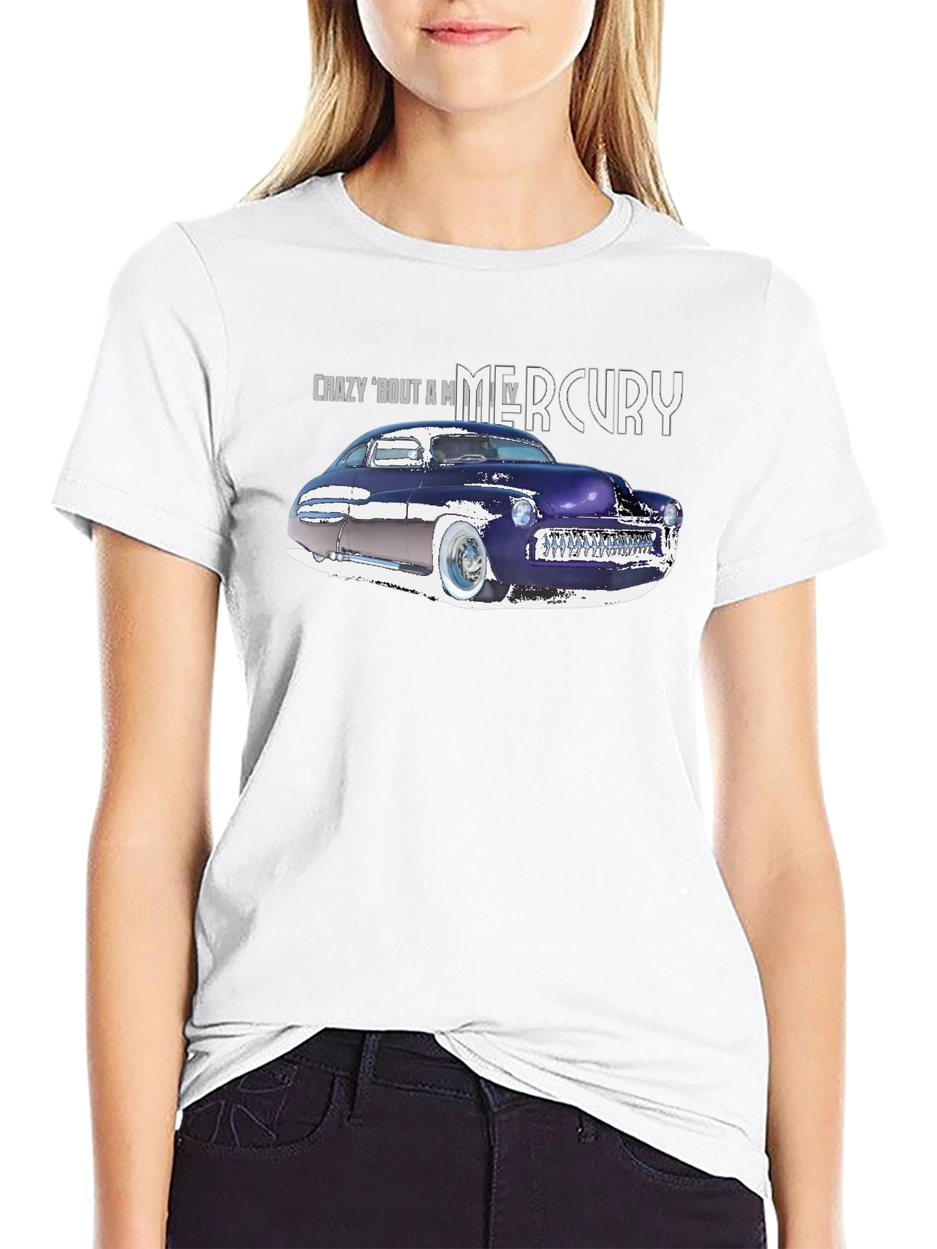 Camiseta Negra Coche Clásico Mercury