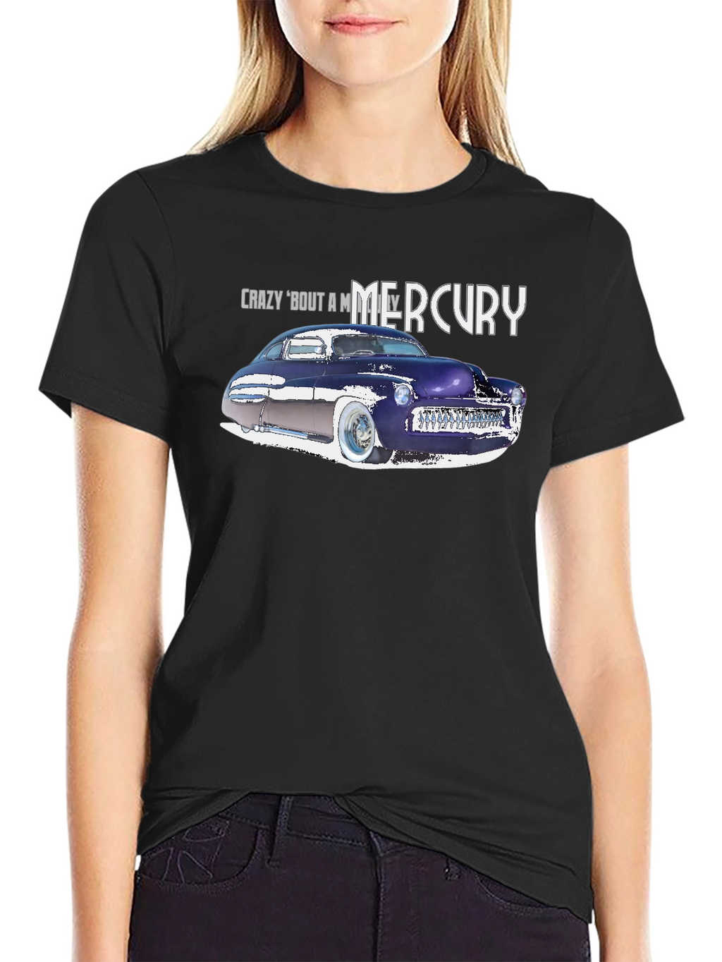 Camiseta Negra Coche Clásico Mercury