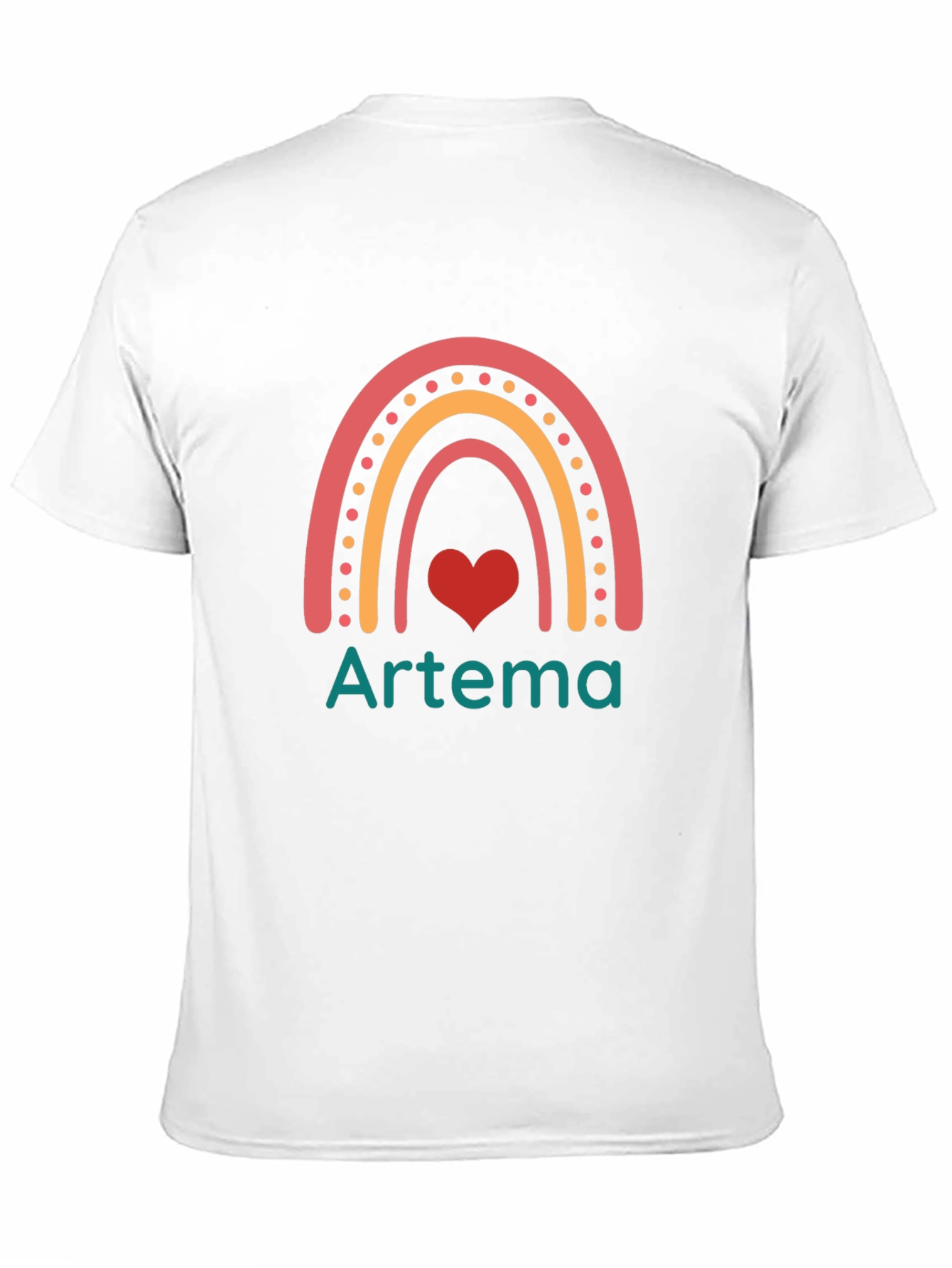 Camiseta Negra Arcoíris Artema Corazón