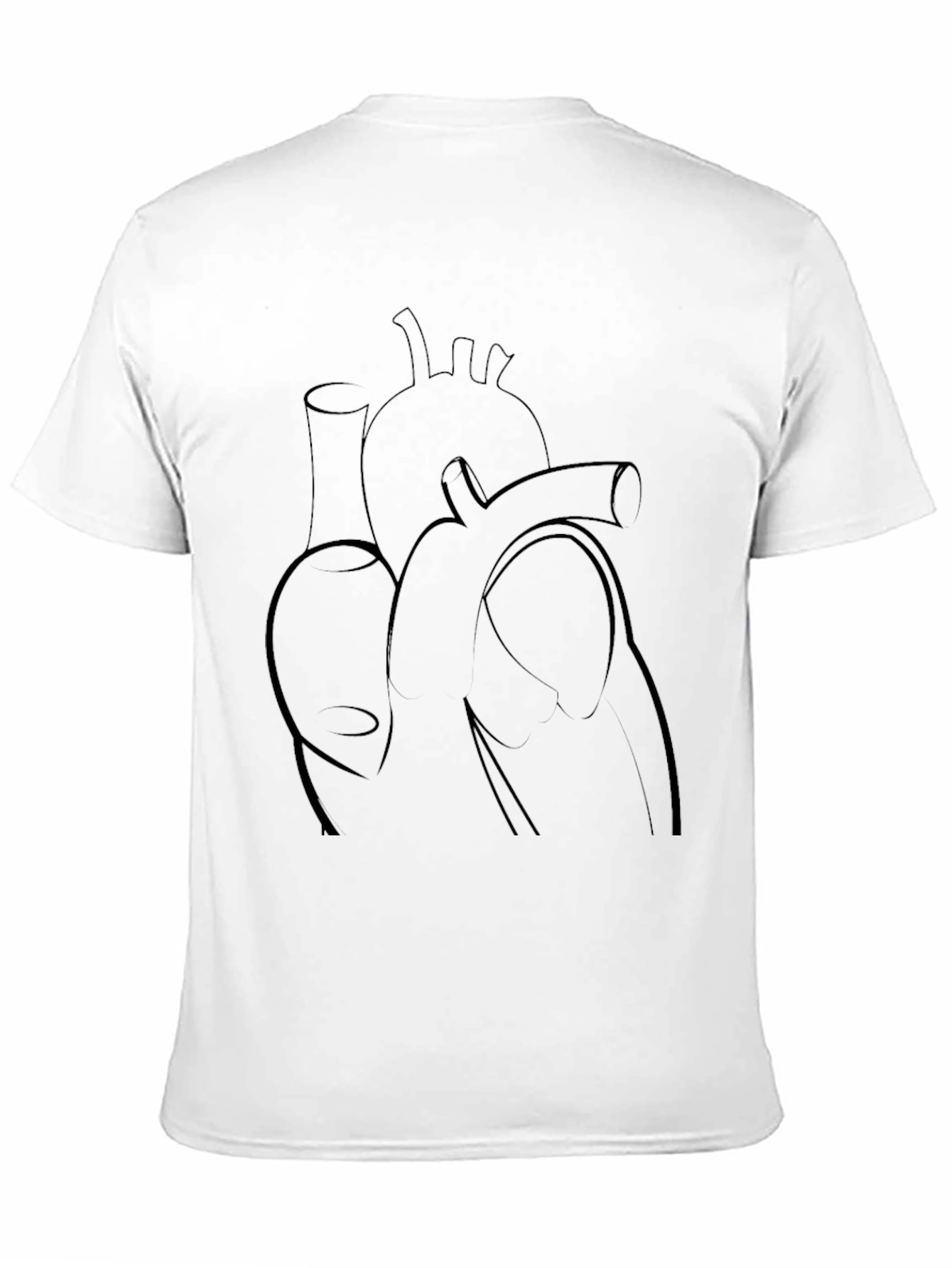 Camiseta Negra con Diseño de Corazón Minimalista