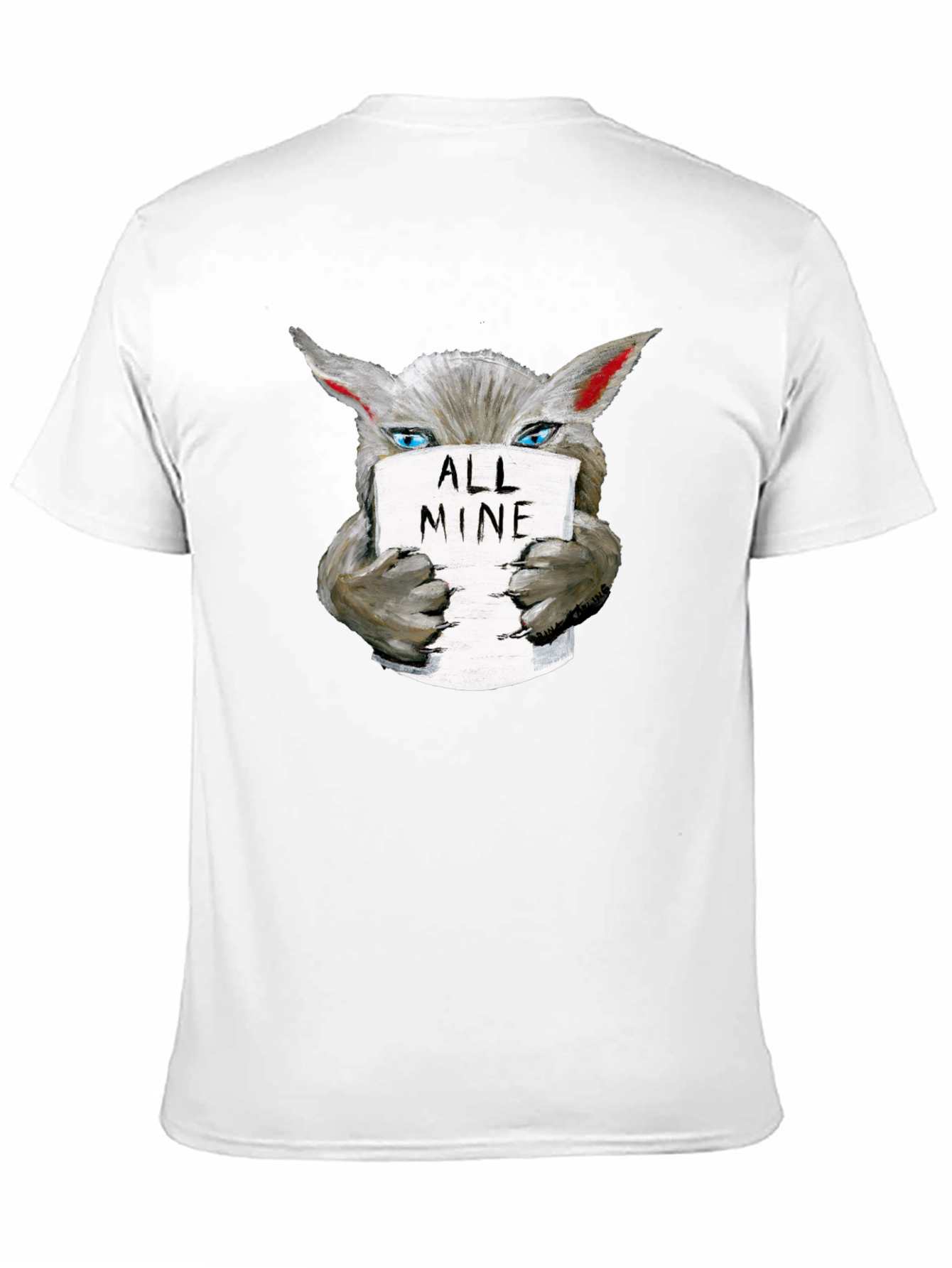 Camiseta Negra con Diseño de Lobo Todo Mío