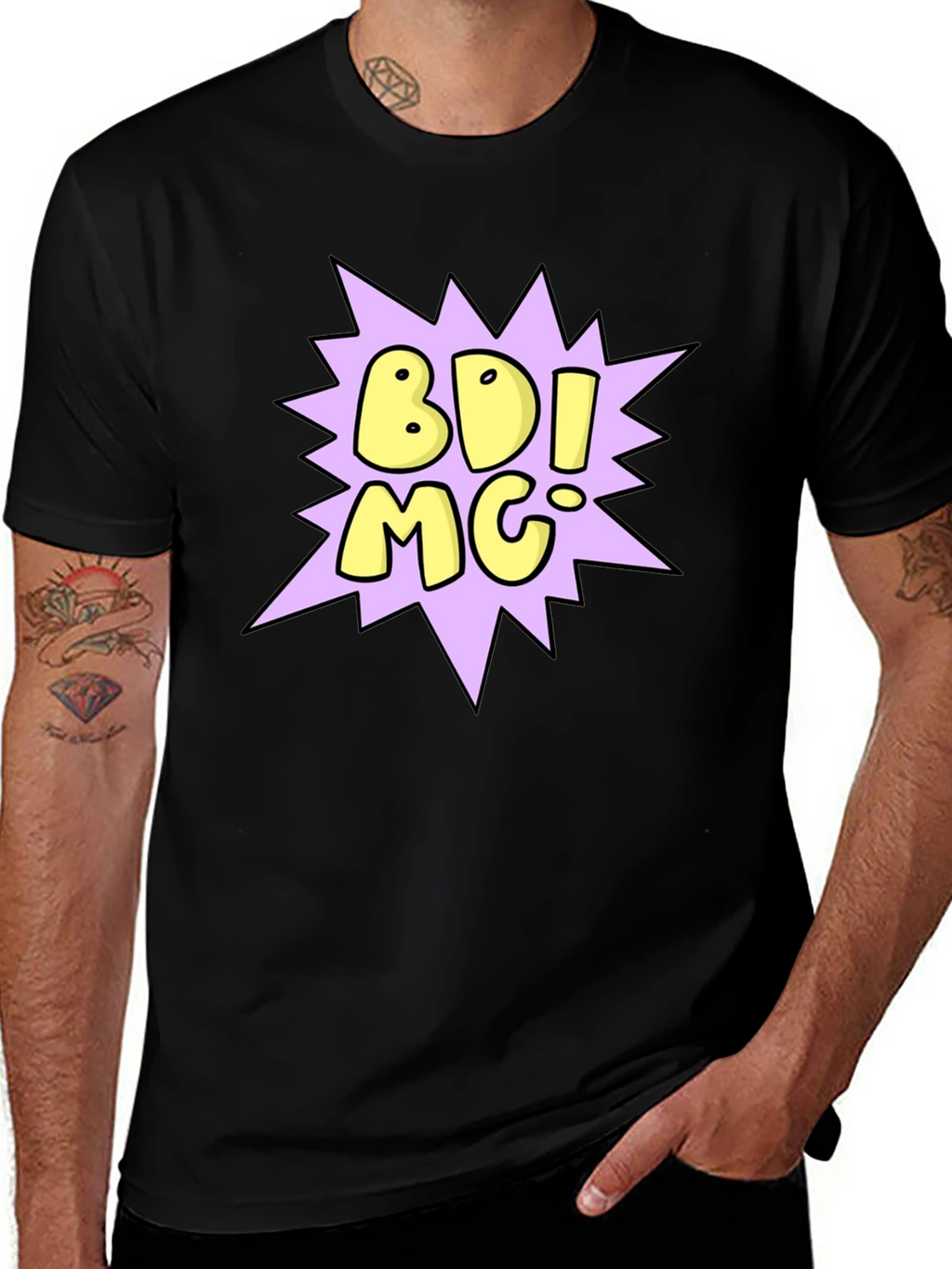 Camiseta Negra con Diseño BDI MC