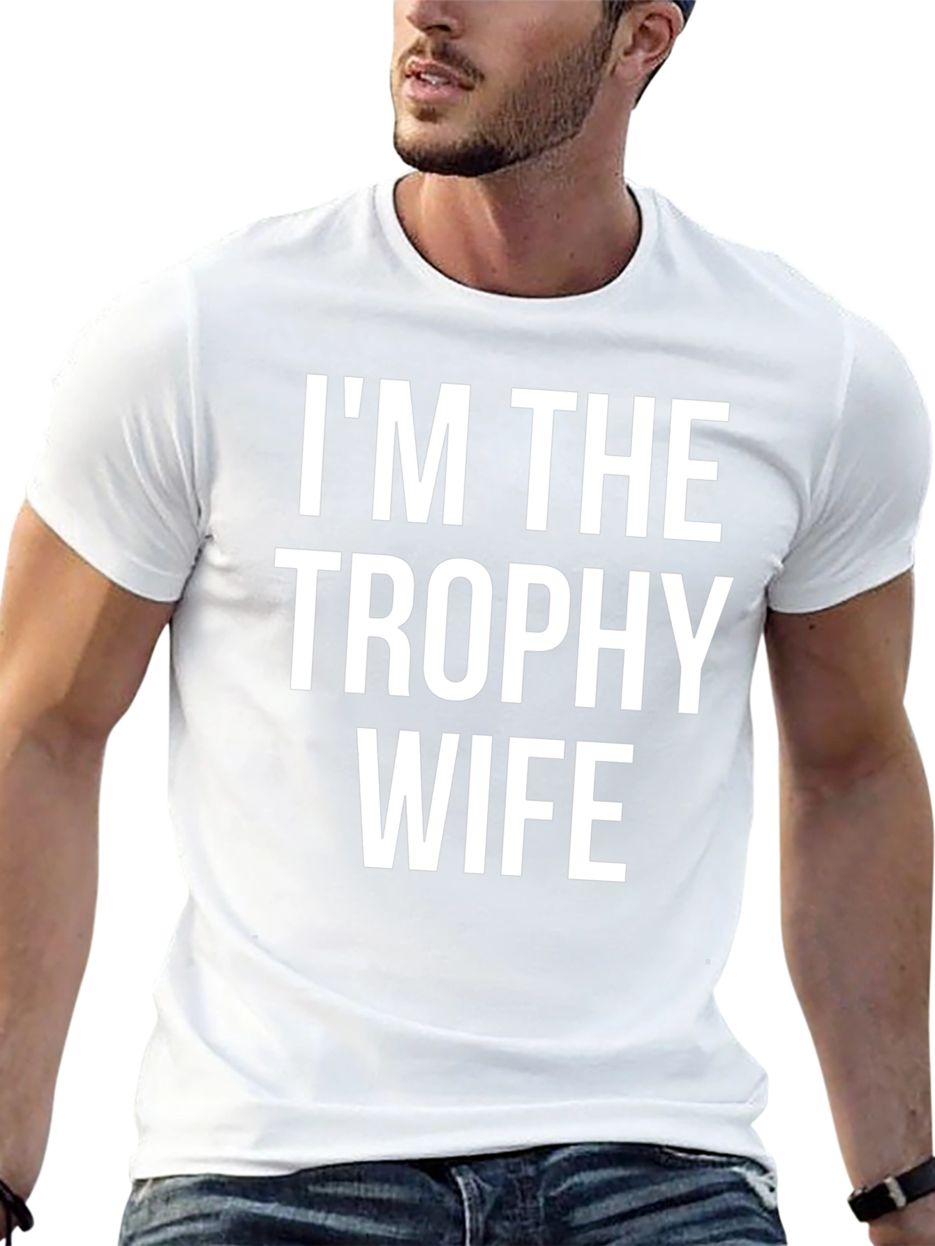 Camiseta Hombre Negra - Im The Trophy Wife