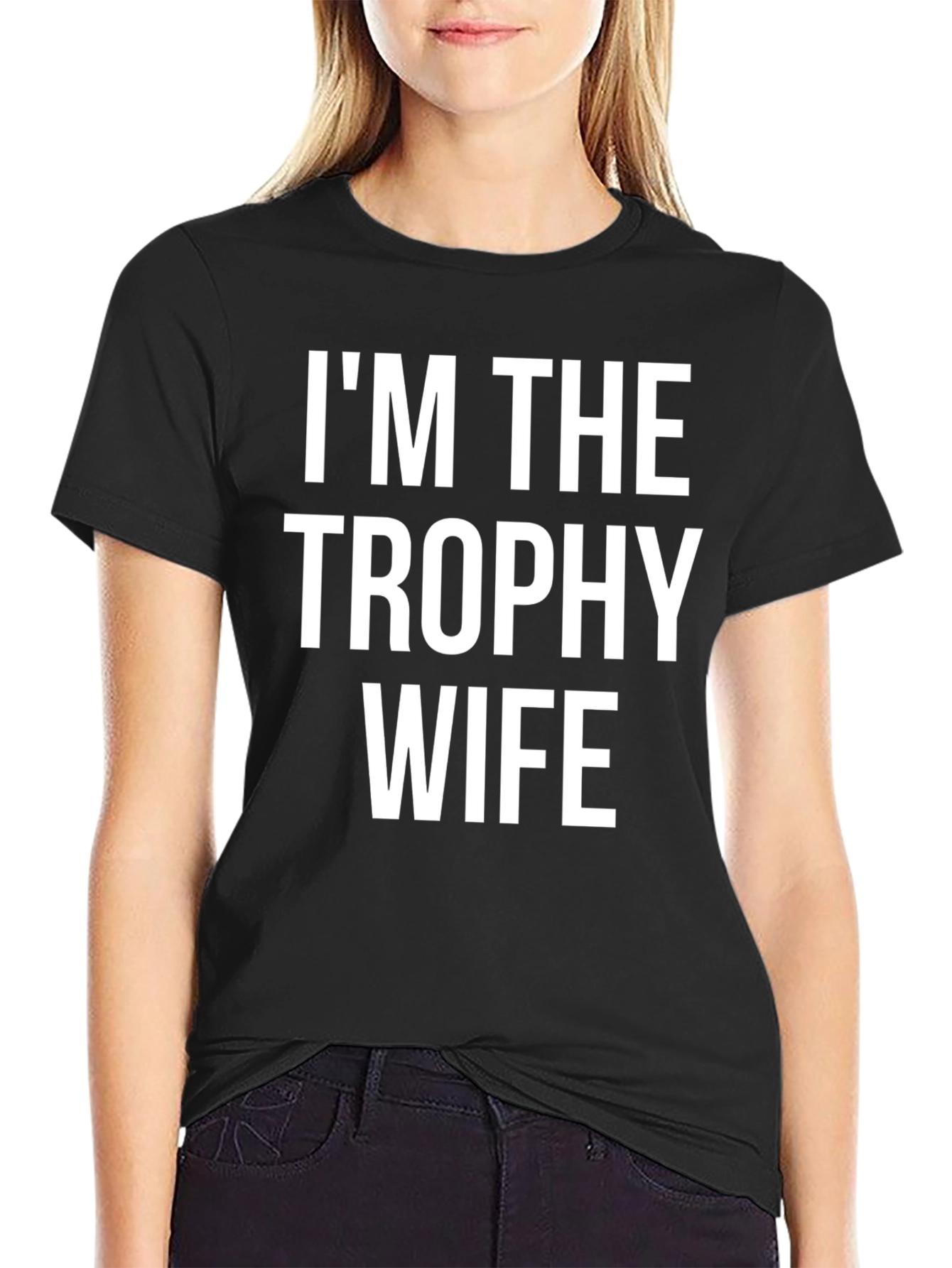 Camiseta Hombre Negra - Im The Trophy Wife