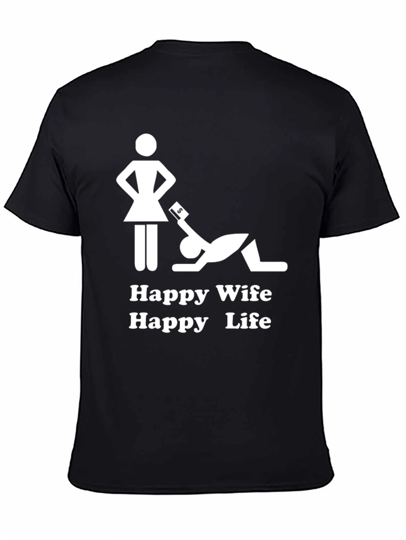Camiseta Hombre: Esposa Feliz Vida Feliz