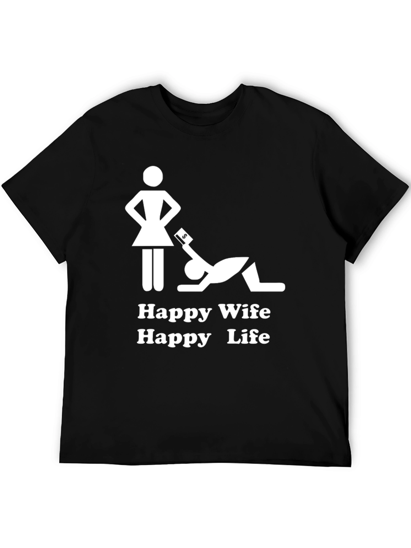 Camiseta Hombre: Esposa Feliz Vida Feliz