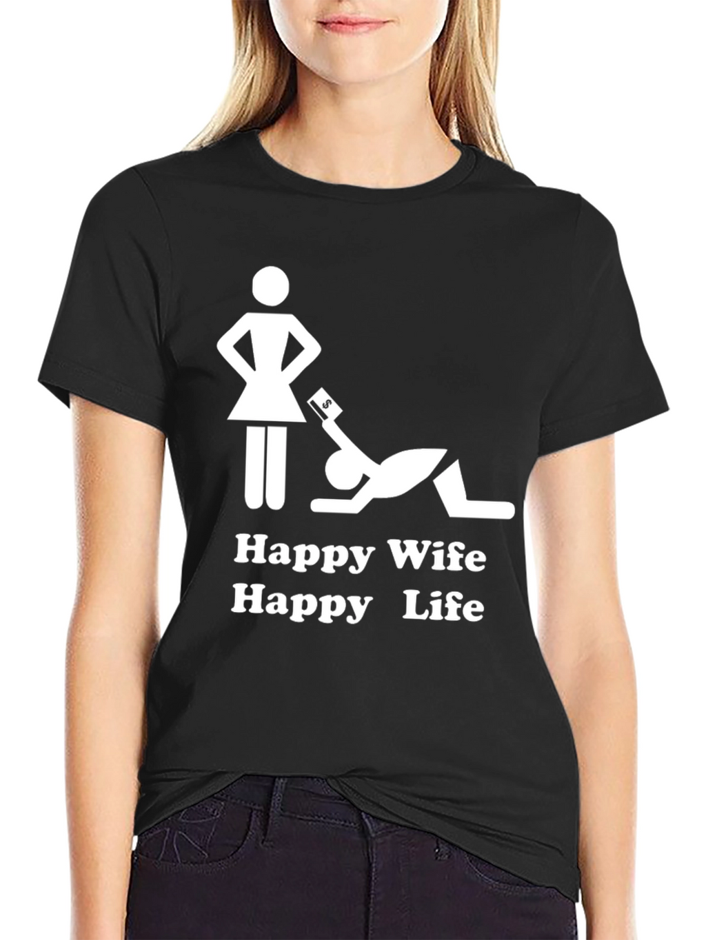 Camiseta Hombre: Esposa Feliz Vida Feliz