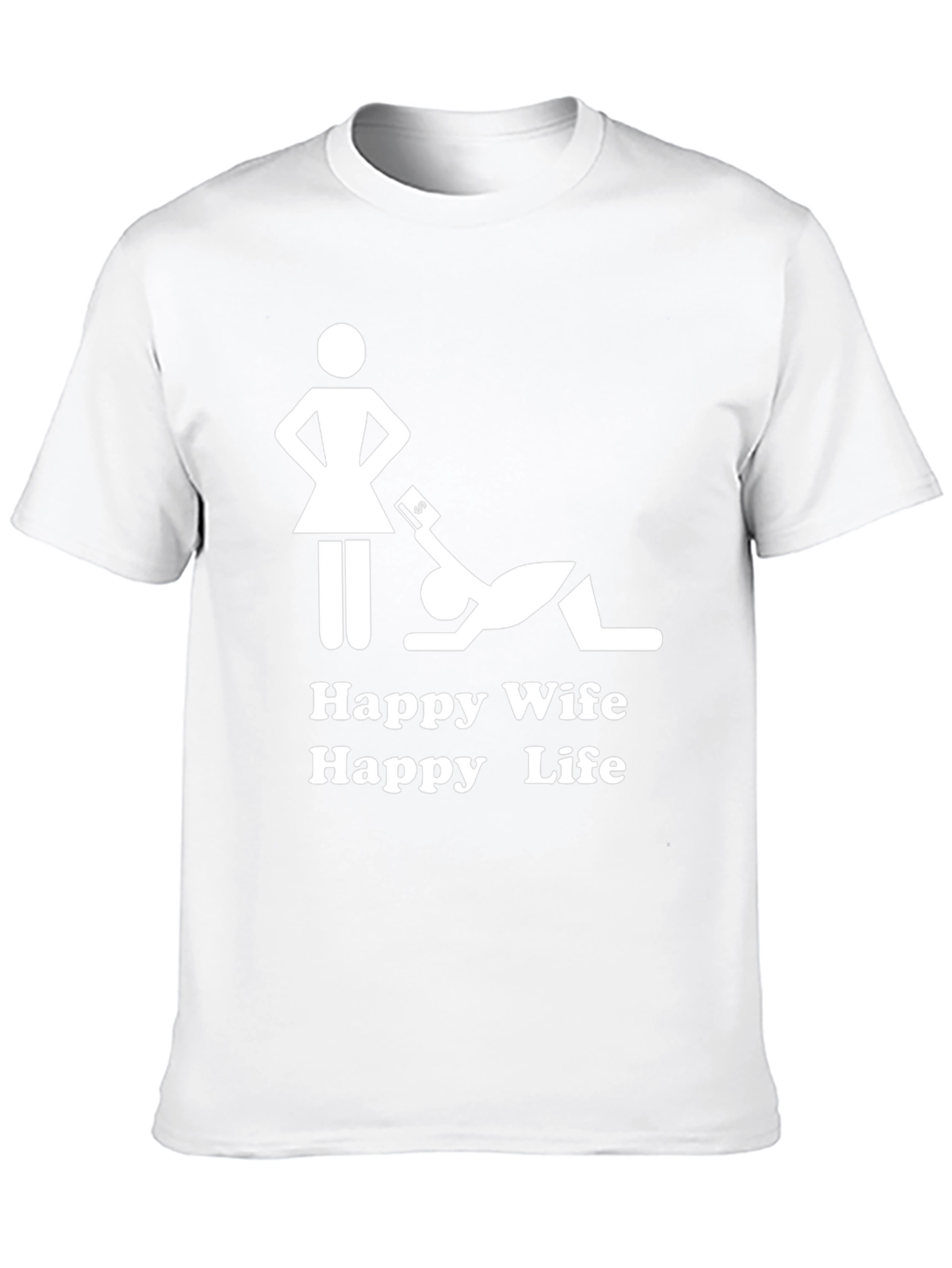Camiseta Hombre: Esposa Feliz Vida Feliz