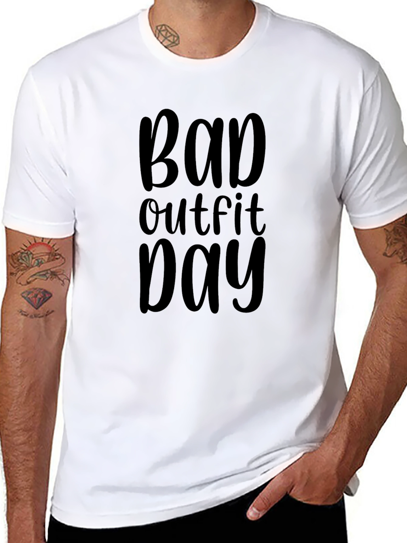 Camiseta Negra Bad Outfit Day Casual