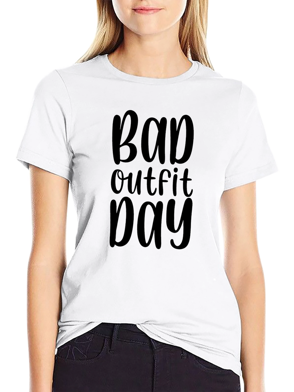 Camiseta Negra Bad Outfit Day Casual