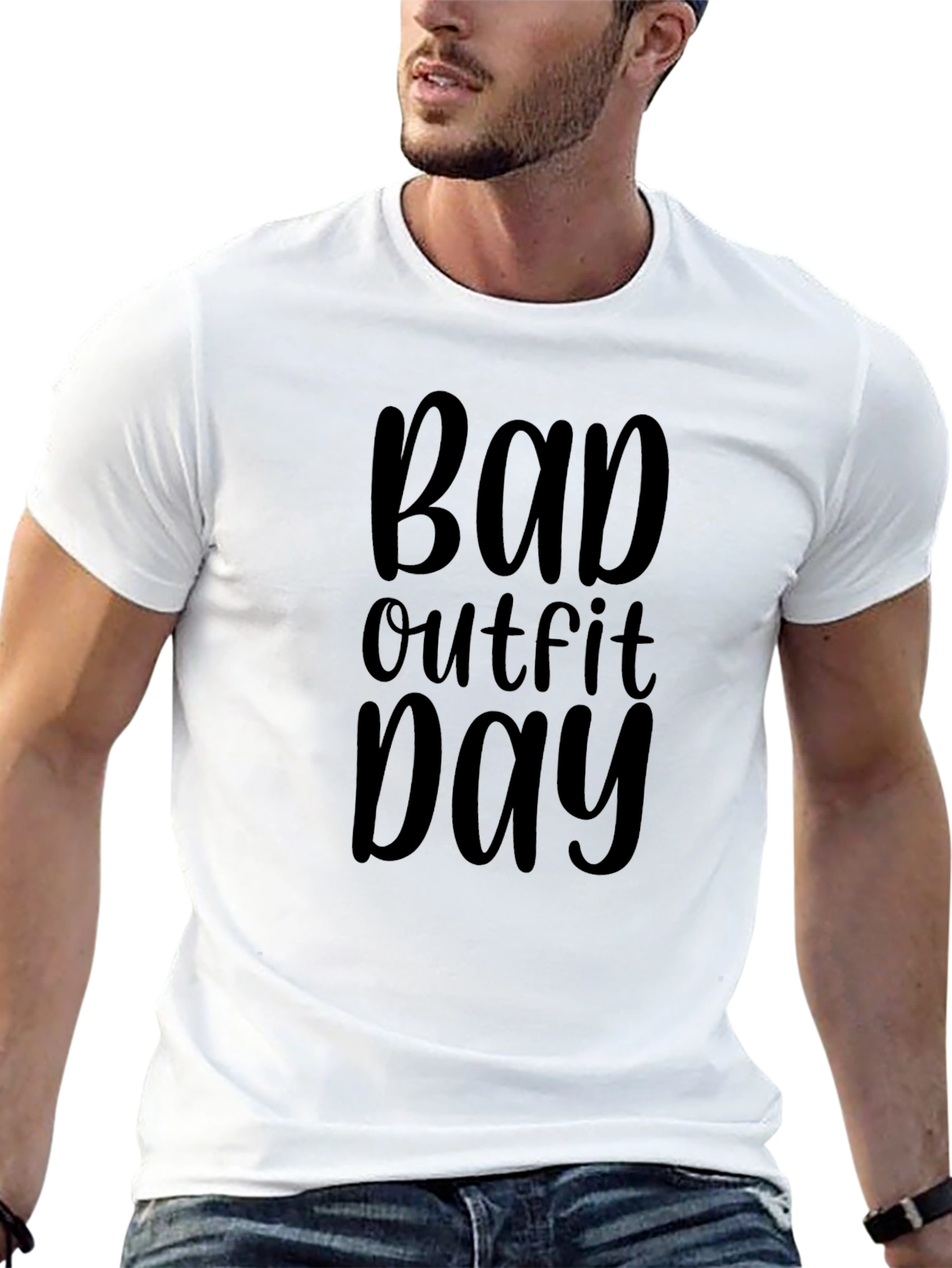 Camiseta Negra Bad Outfit Day Casual