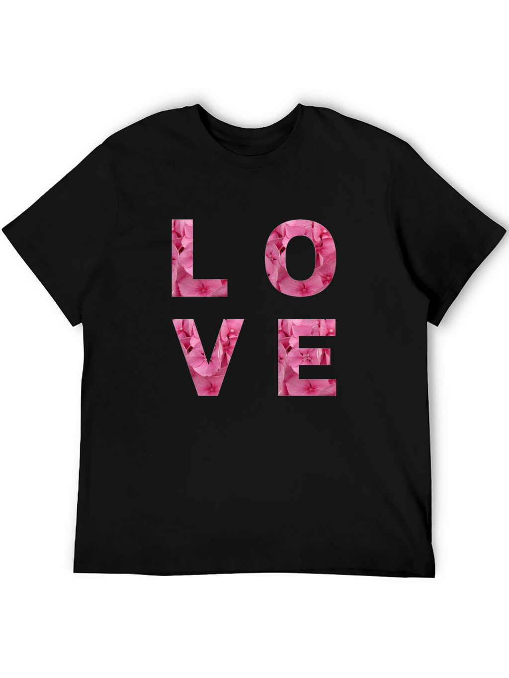 Camiseta Negra Amor Floral