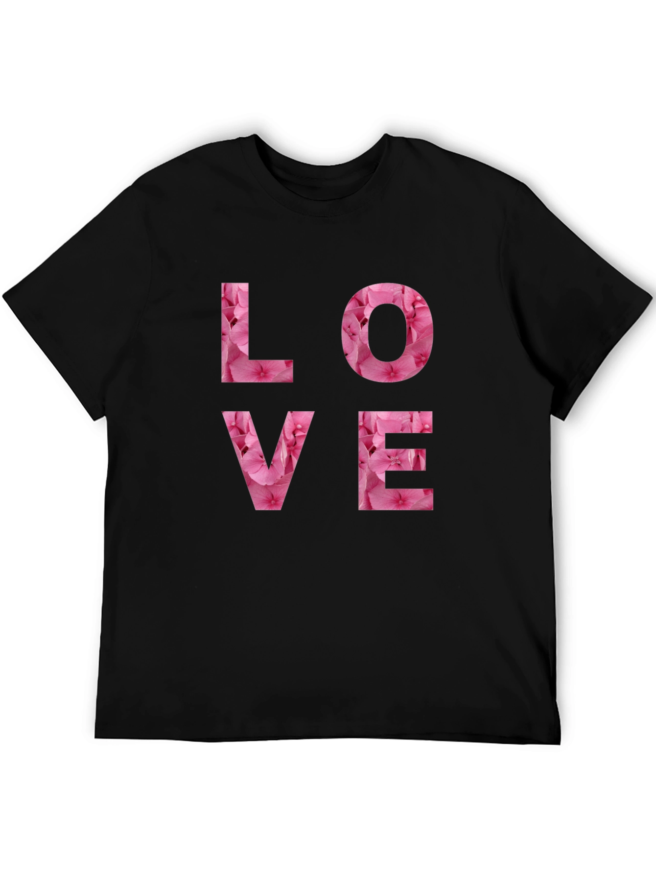 Camiseta Negra Amor Floral