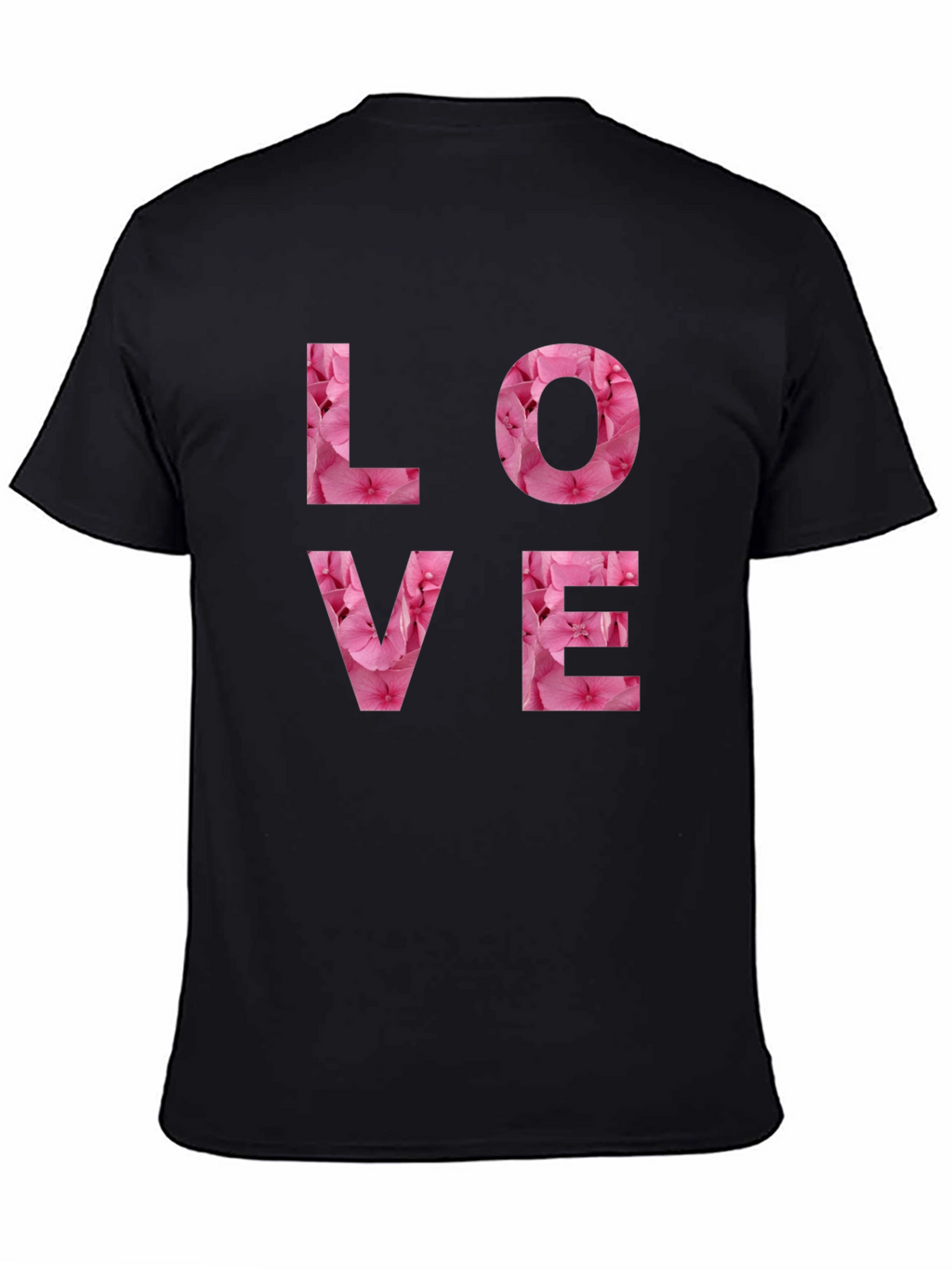 Camiseta Negra Amor Floral