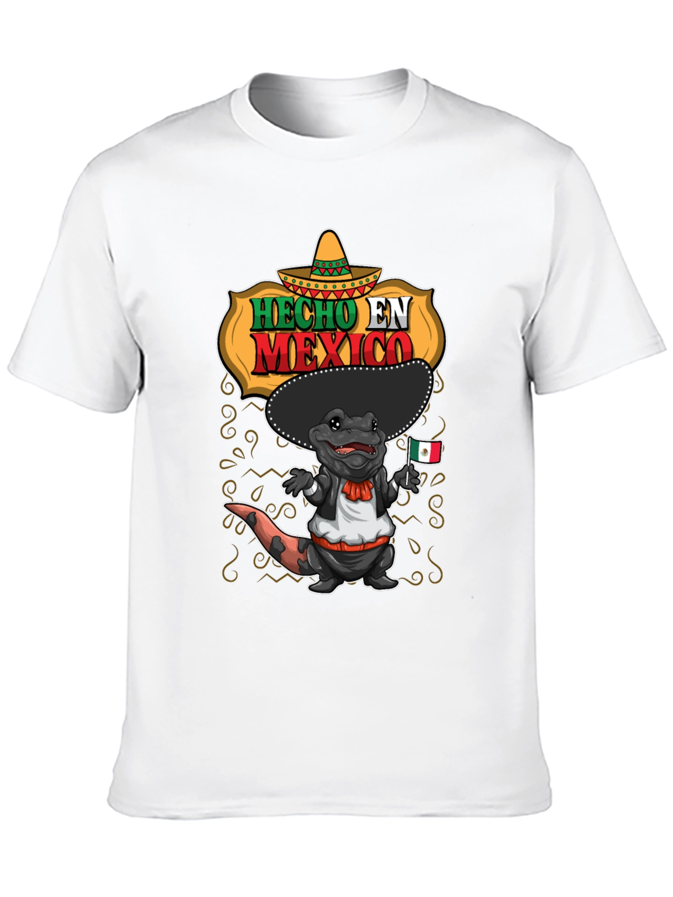Camiseta Hecho en México con Ajolote Mariachi